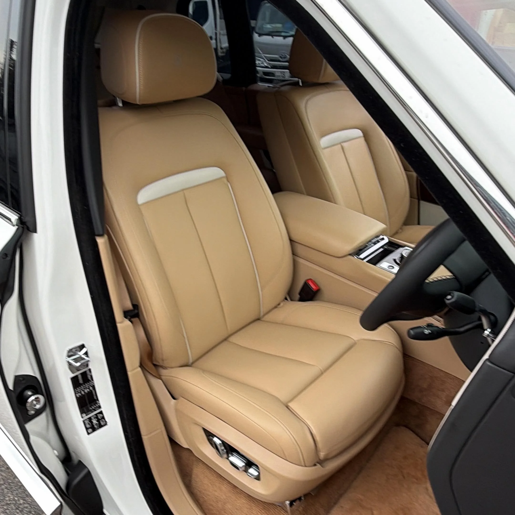 Original coloured leather supplied and reupholstered the seats for the new Rolls Royce Cullinan  #rollsroycecullinan #rollsroyce #rollsroycecars