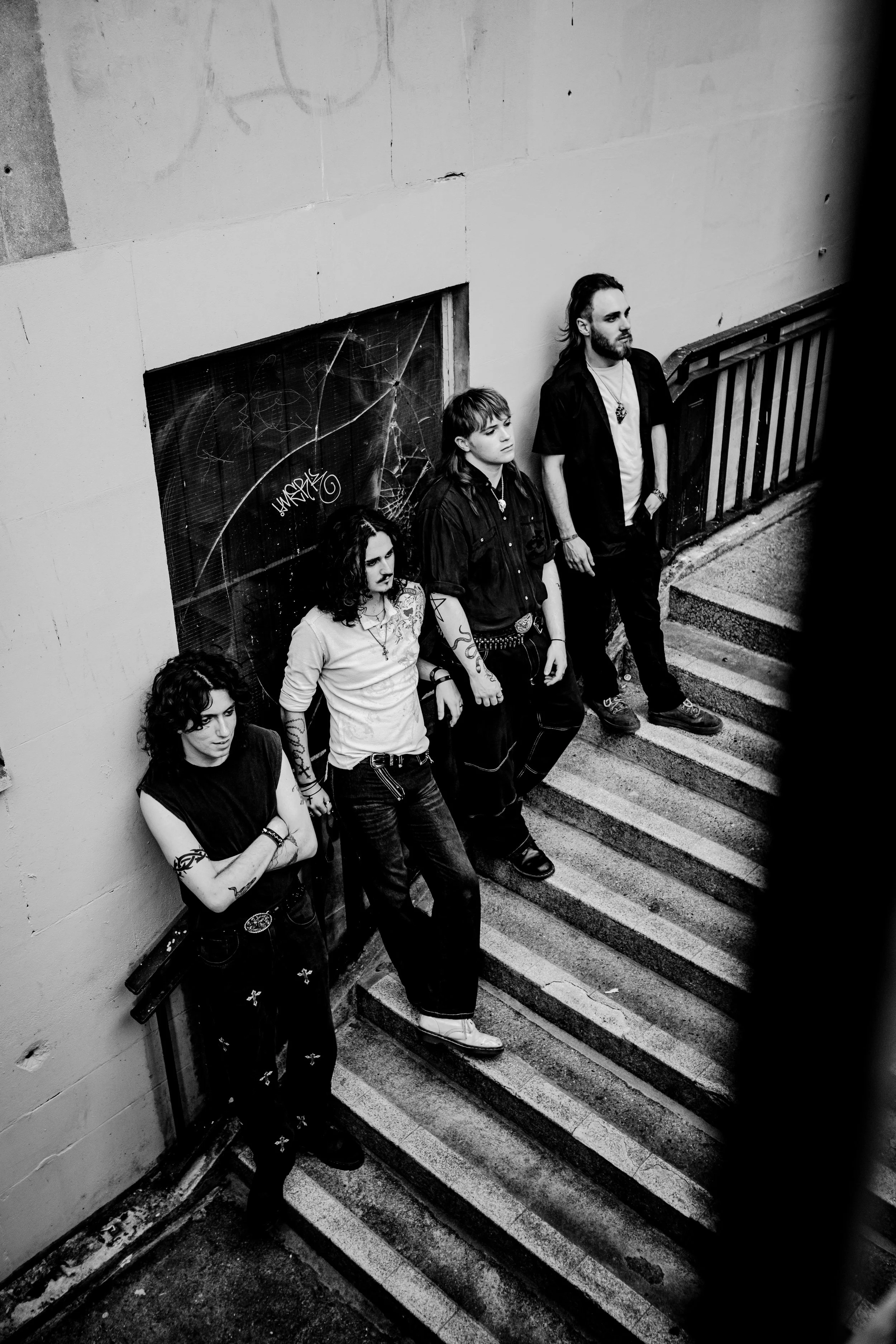 Grunge-Rock band Post Vita press shot photography in Bristol