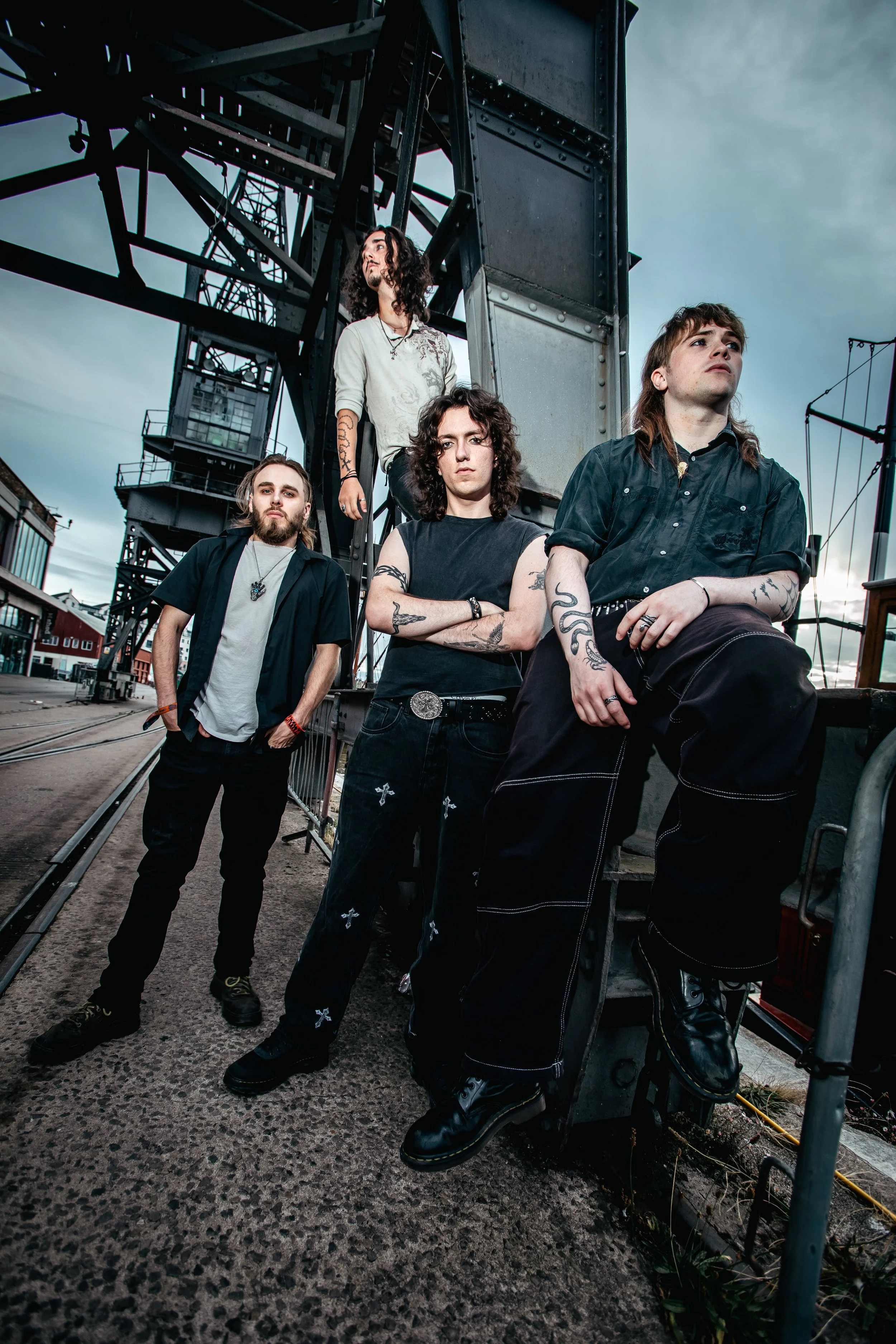 Grunge-Rock band Post Vita press shot photography in Bristol