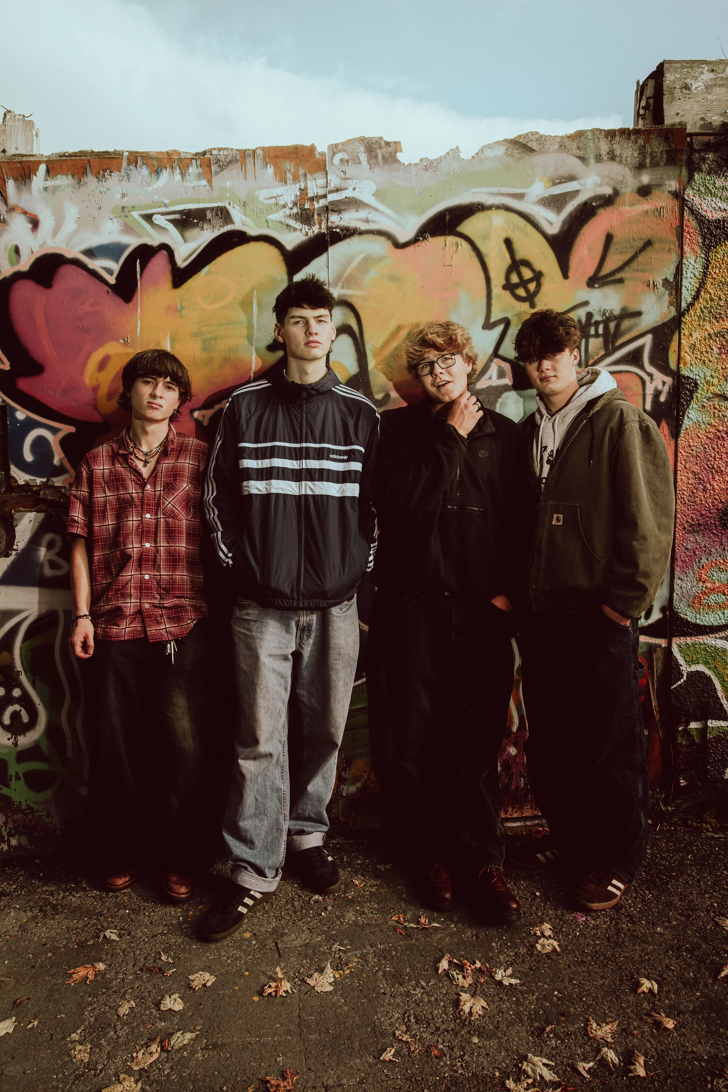 Promotional photoshoot for a Bristol-based indie band Slak