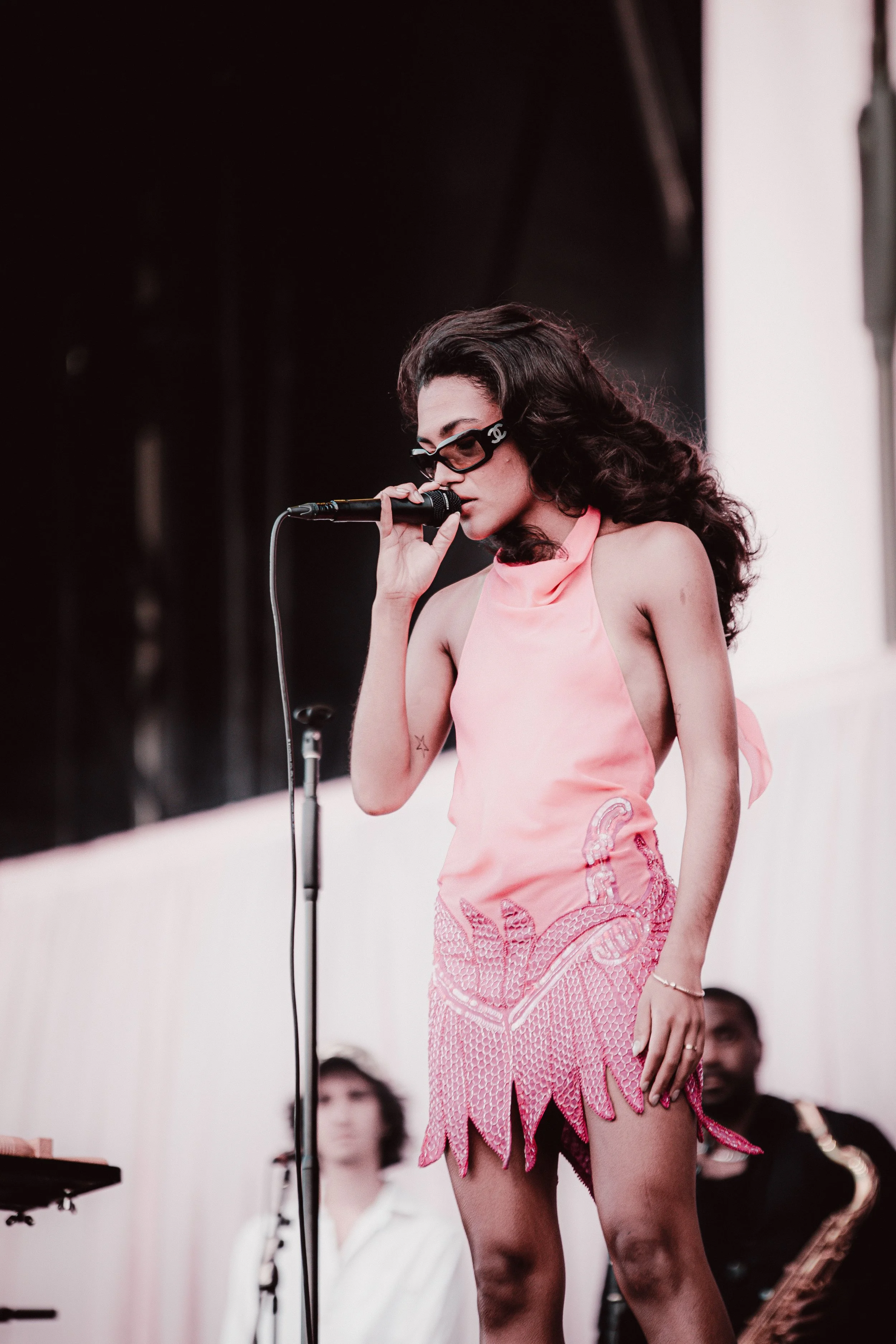 Olivia Dean performing at Forwards music festival photographed by a Bristol-based photographer