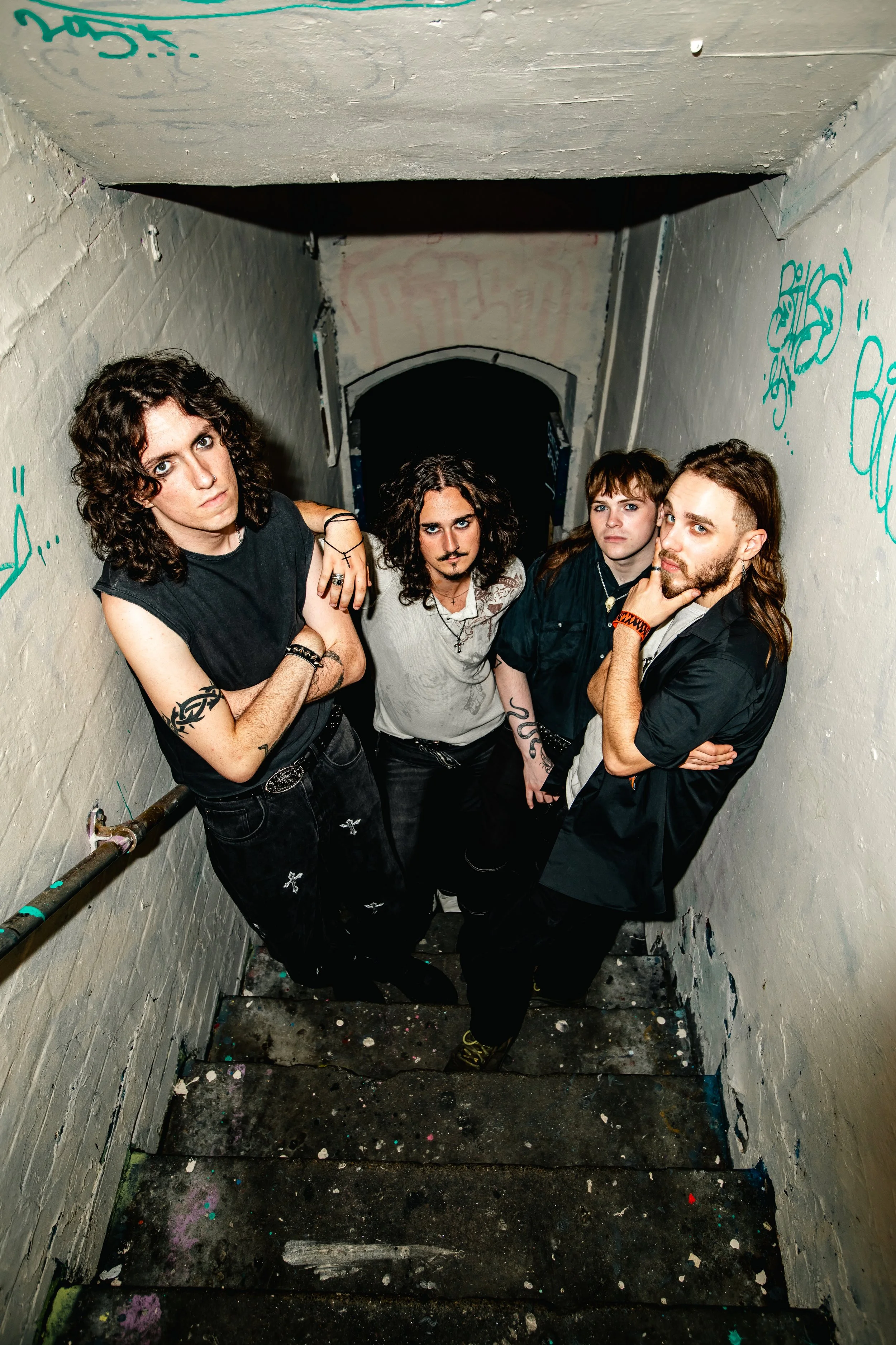 Grunge-Rock band Post Vita press shot photography in Bristol