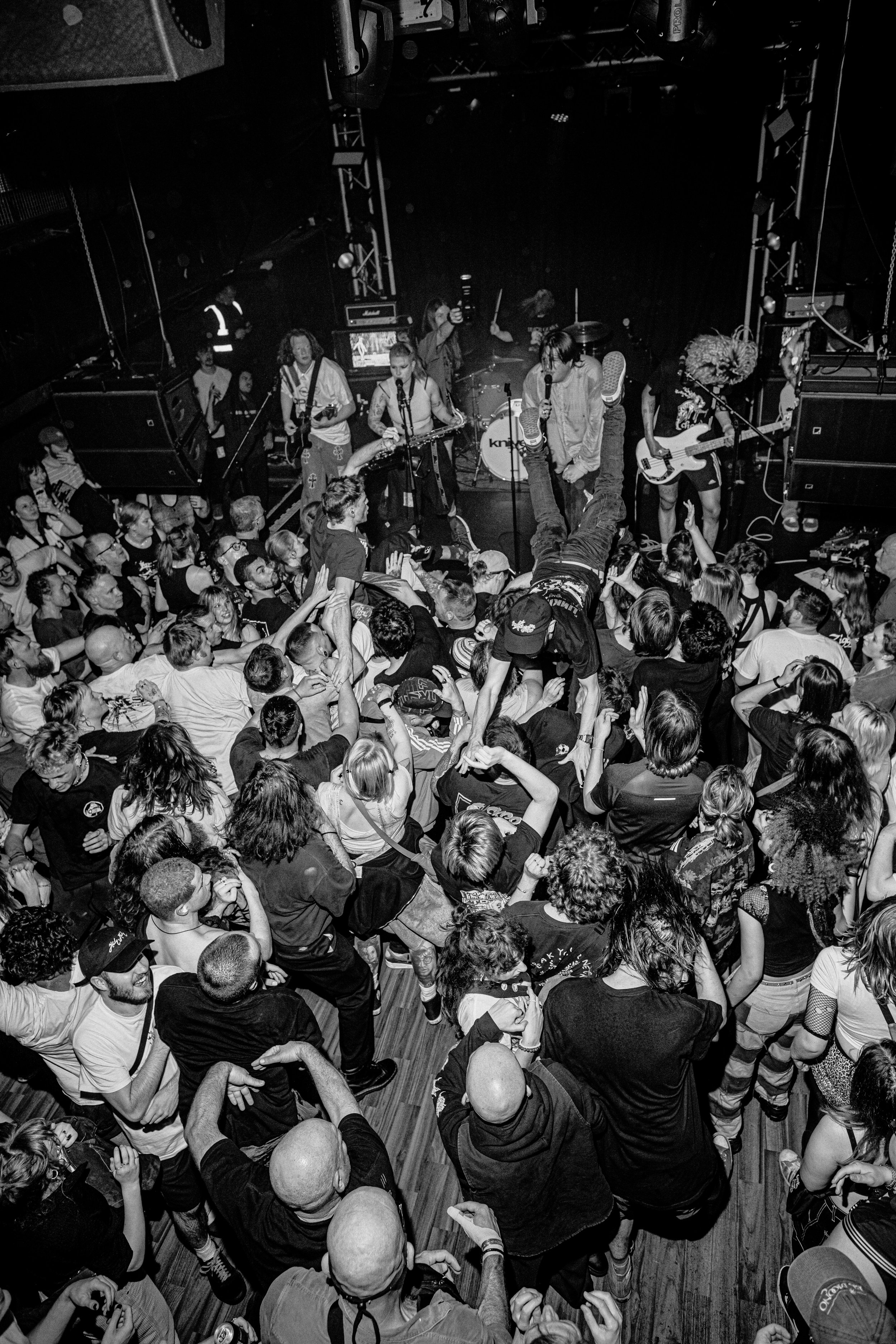 Knives performing at Thekla Bristol, photographed by a Bristol live music and events photographer