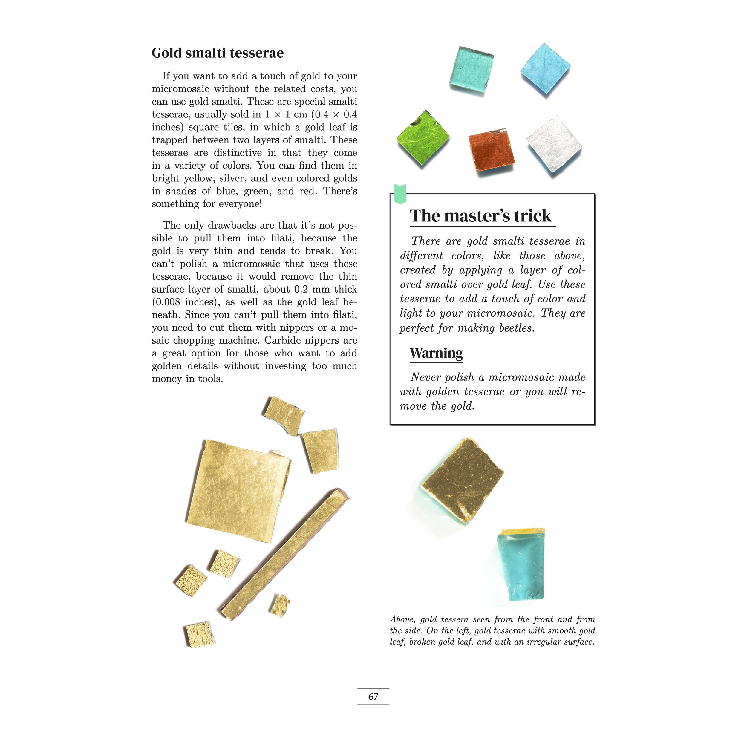 Micromosaic Technique - Book - Golden Smalti Tiles