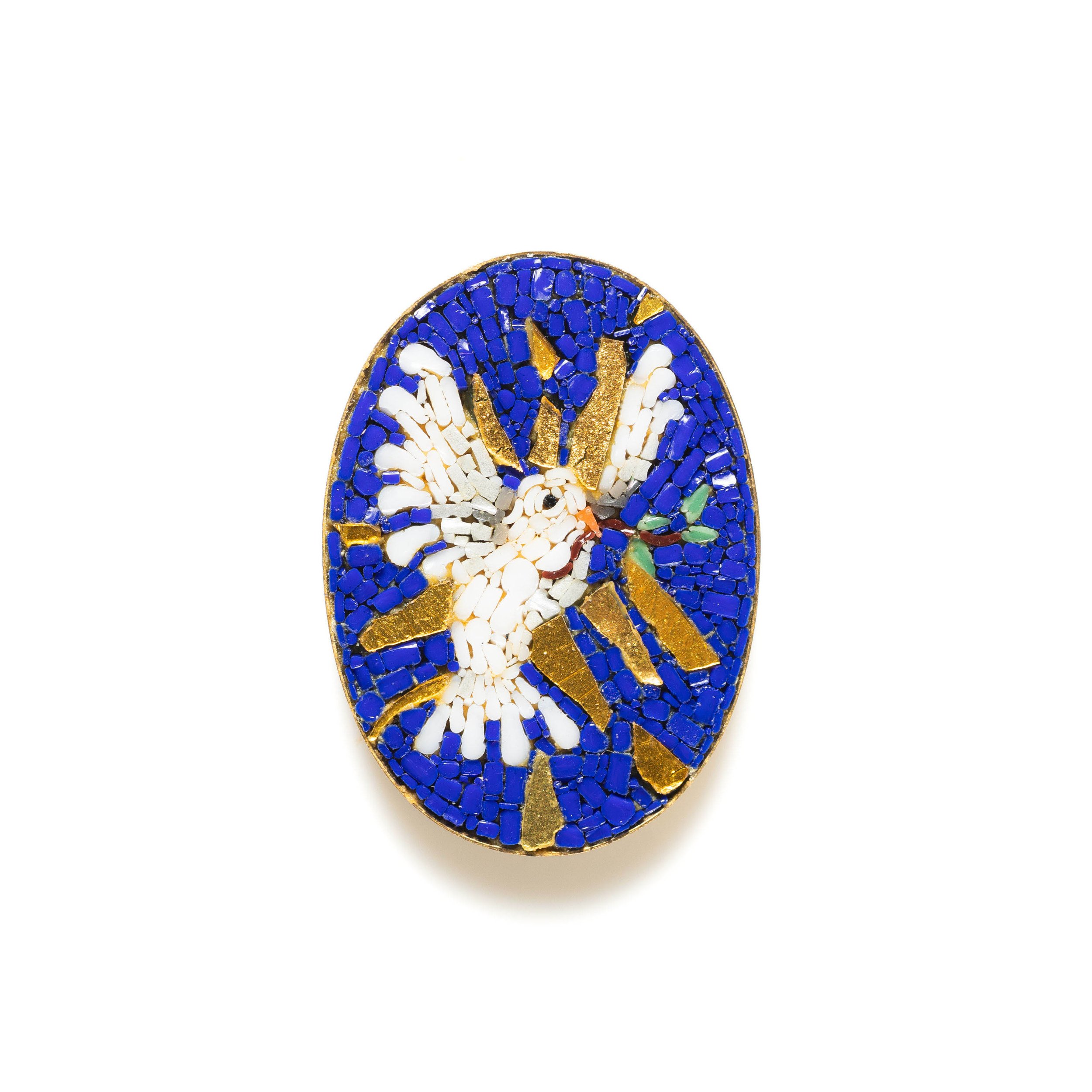 Cabochon — Colomba in Micromosaico