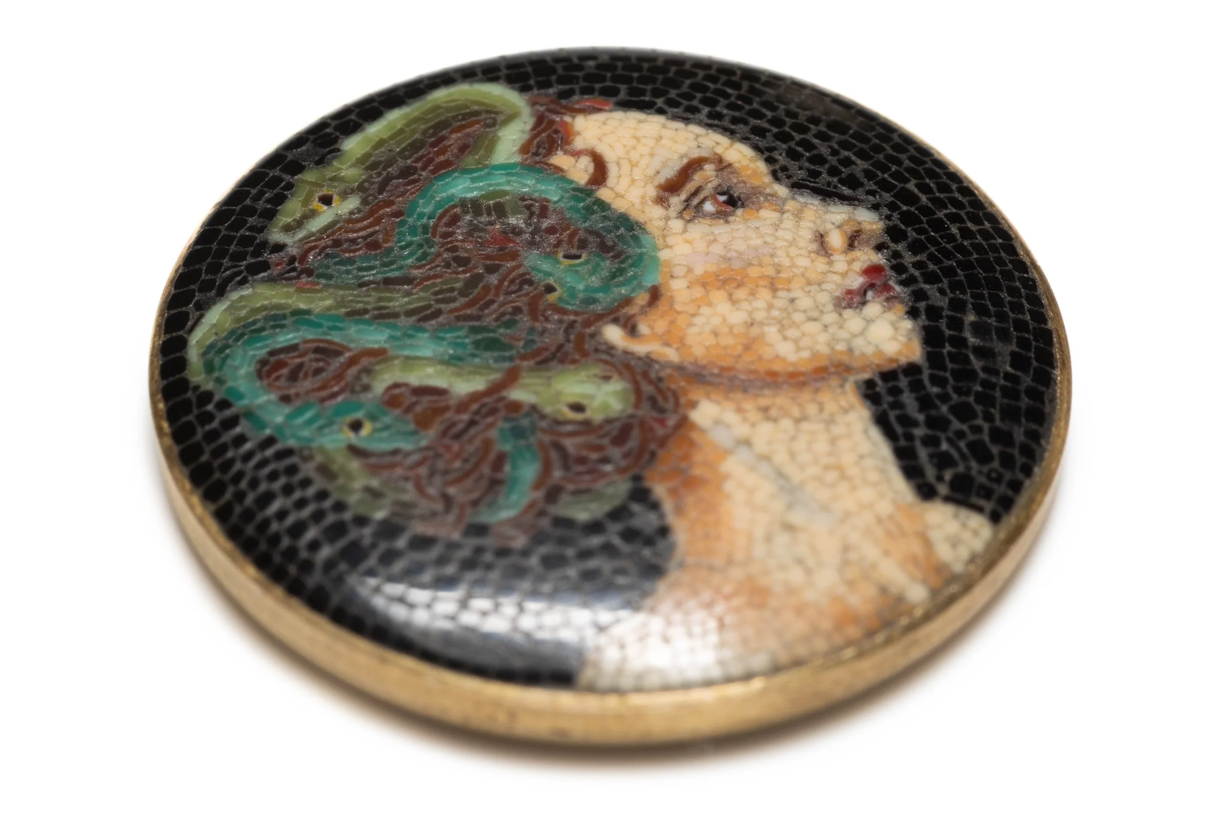 Cabochon - Micromosaic of Medusa's head - Side