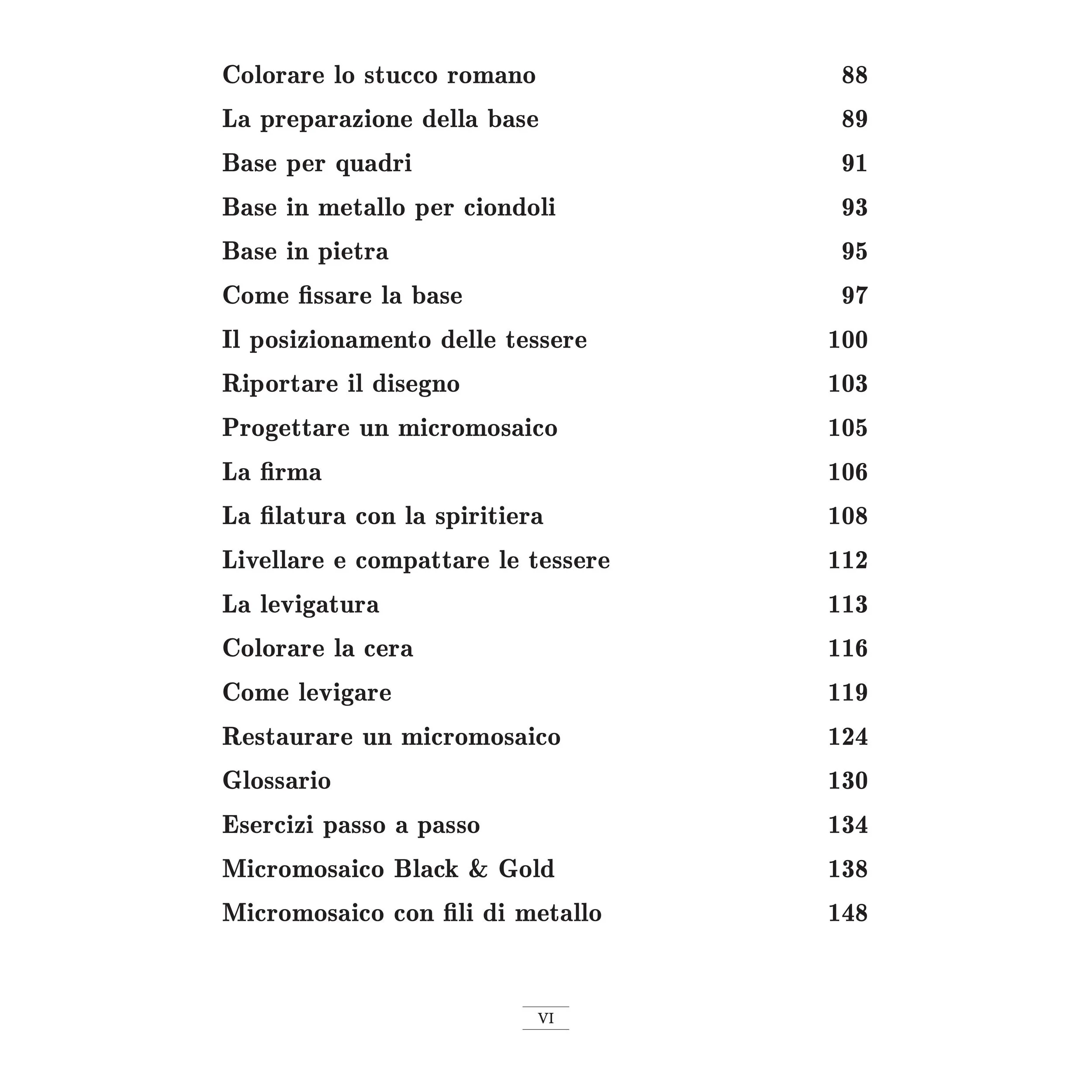 Il Micromosaico Filato - Libro - Indice 2