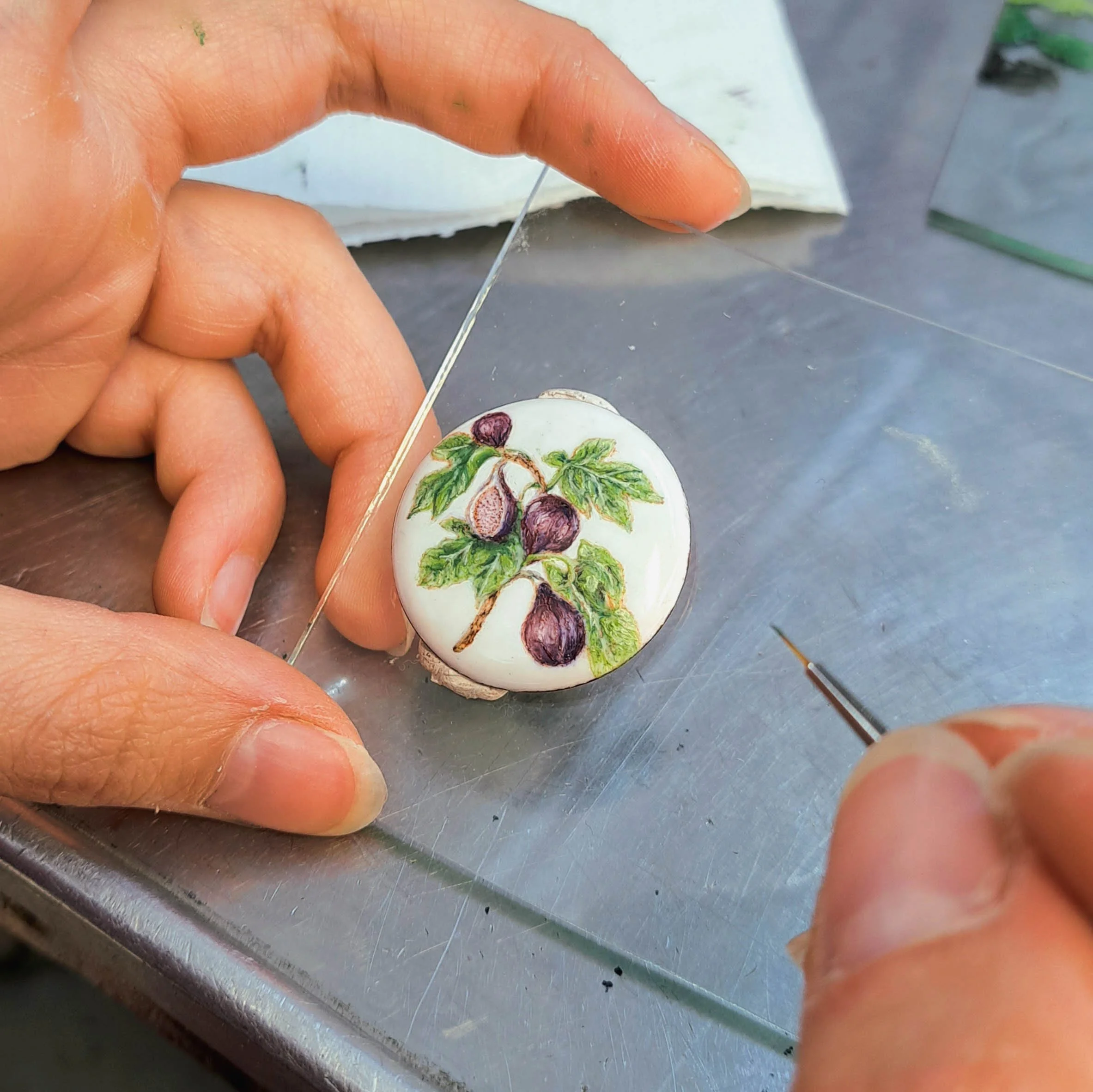Miniature created by one of my students in the Enamel Miniature Workshop