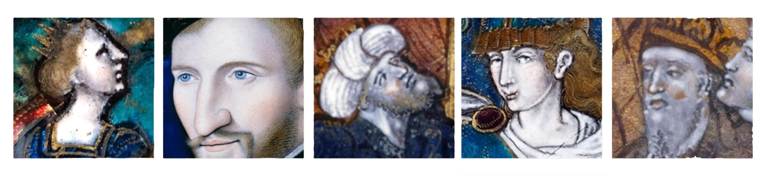 Faces painted using Limoges white.