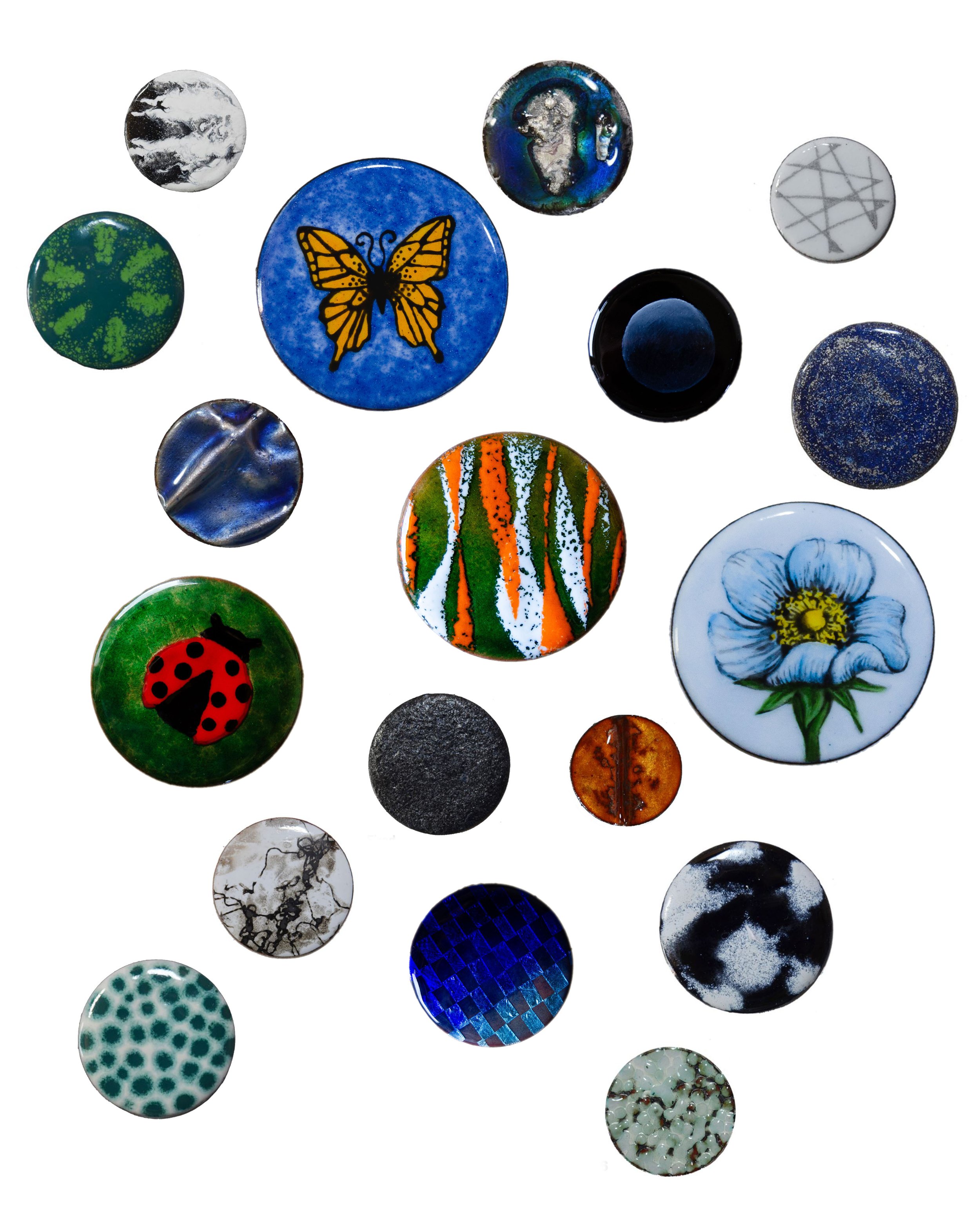 Tutorial hot enamel - Sample pieces