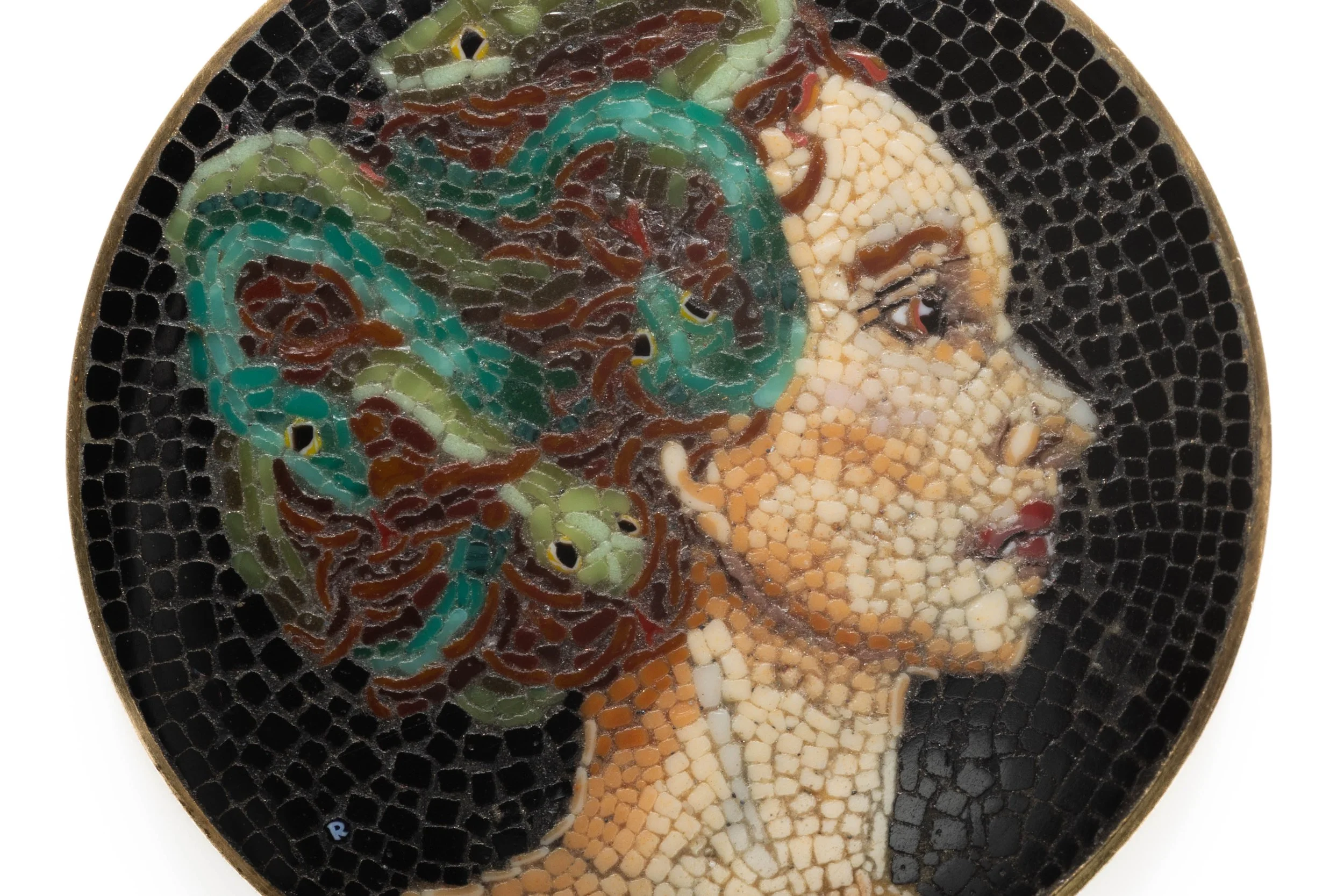 Cabochon - Micromosaic of Medusa's head - Detail