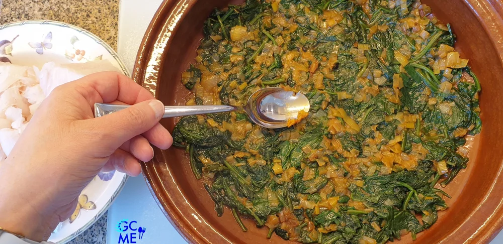 Baked Cod with wild Spinach and Herbs — Greek Cooking Made Easy