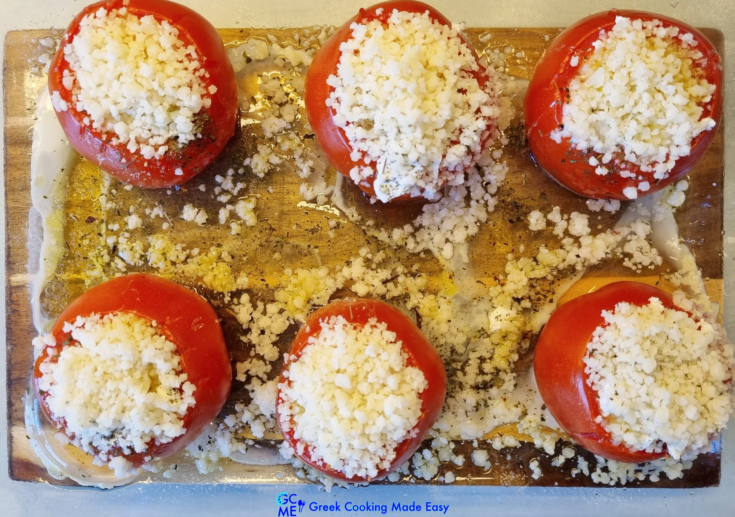 Stuffed tomatoes with Egg and Cheeses — Greek Cooking Made Easy