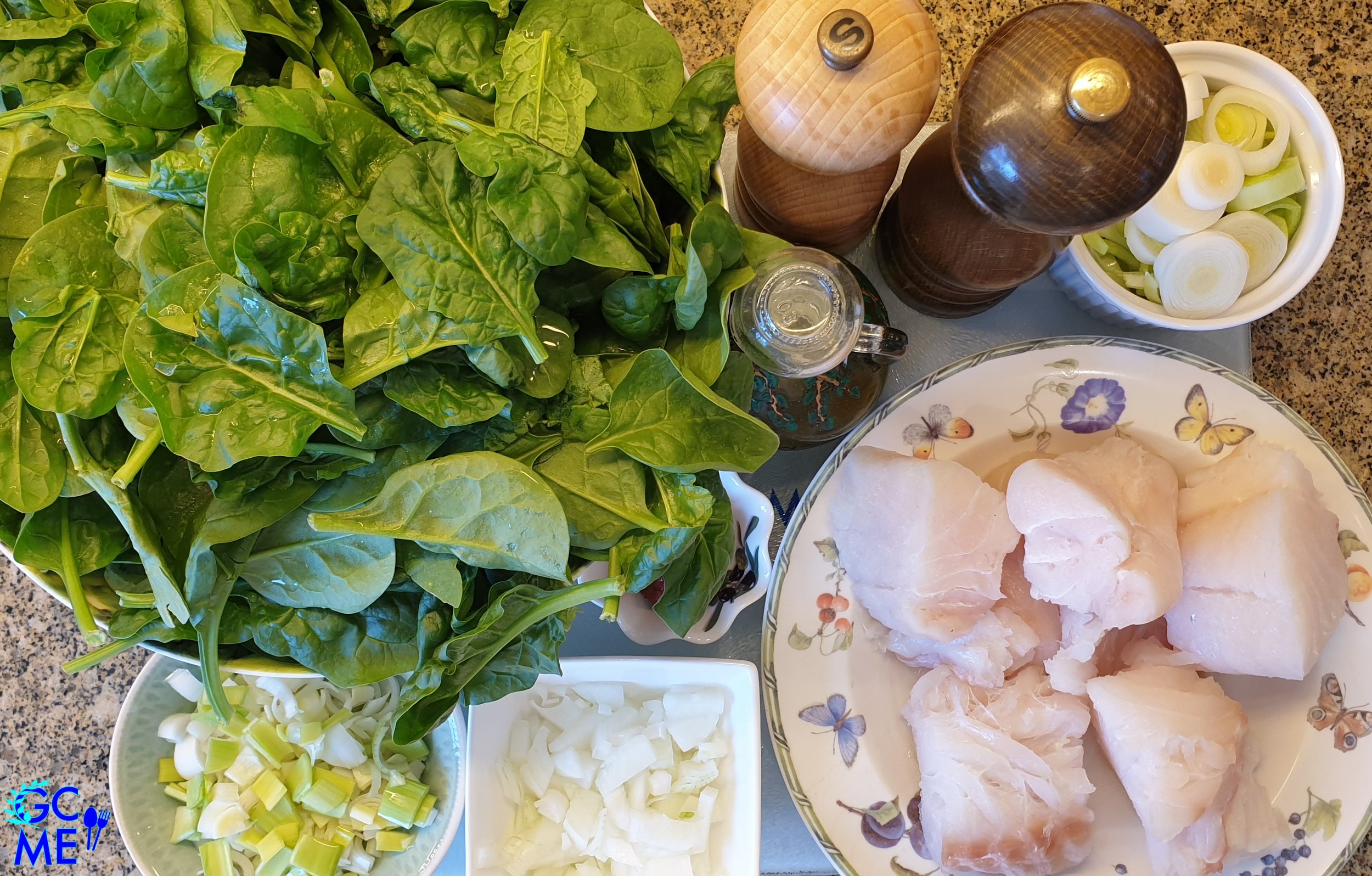 Baked Cod with wild Spinach and Herbs — Greek Cooking Made Easy