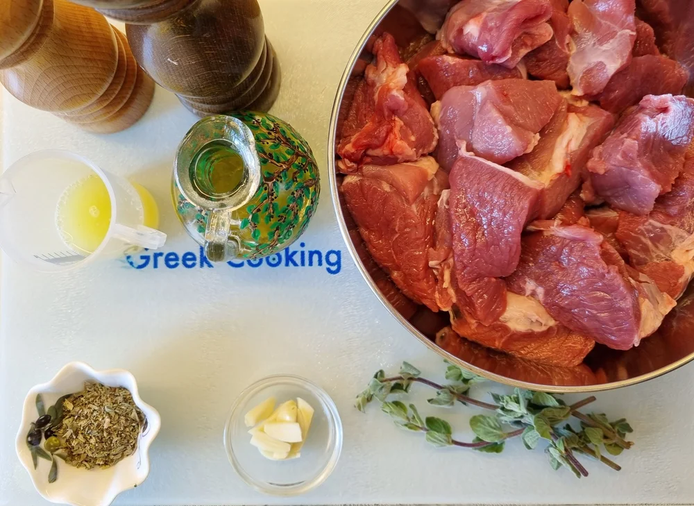 Greek Lamb Country Style with Potatoes, Peppers and Cheese aka Arnaki ...