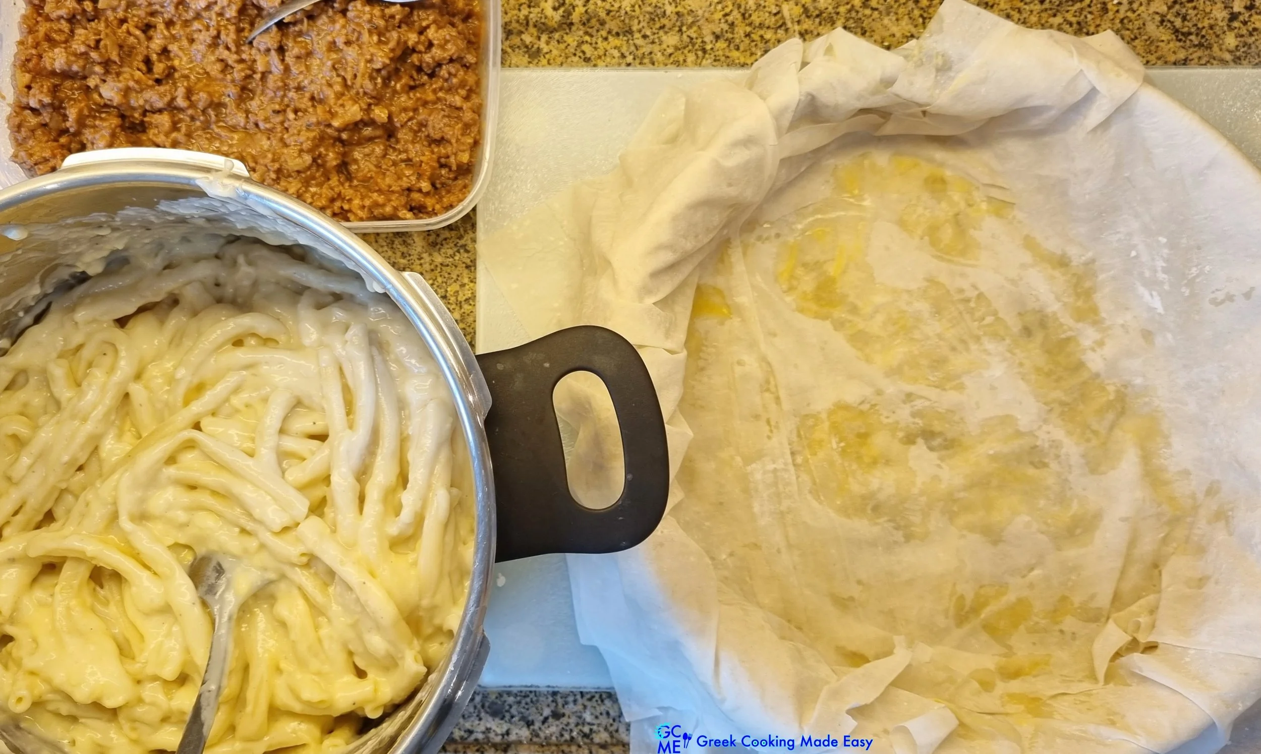 Greek Baked Pasta aka Pastitsio in phyllo pastry from Ioannina — Greek