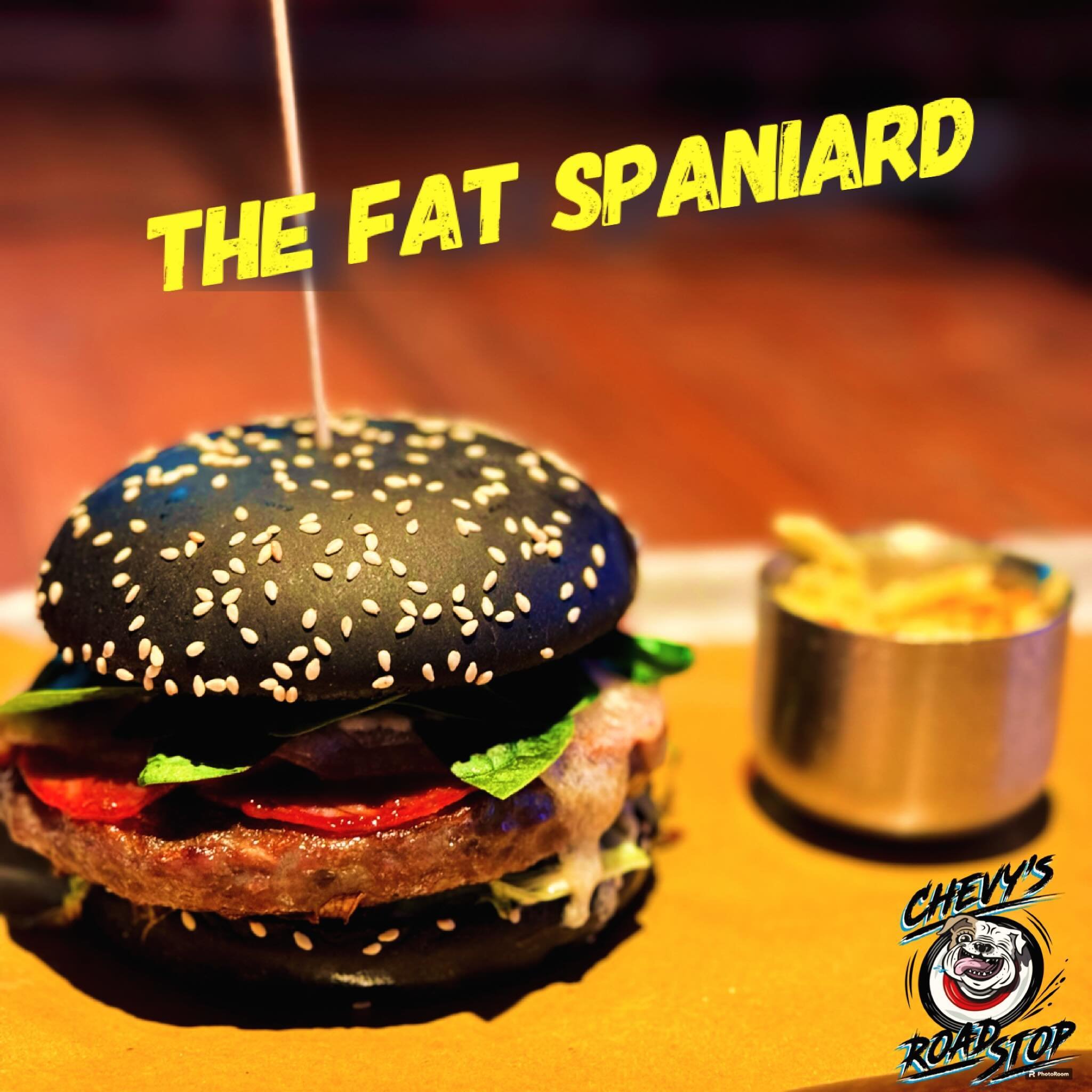 Neuer Burger of the month🔥 Ab Mittwochabend, 1.5.24:
.
THE FAT SPANIARD
.
mit CH-Beef Pattie, Chorizo, Manchego, frischem Blattspinat und Chevytomaten😜, mit Aioli Sauce!
.
🍔come and taste it!