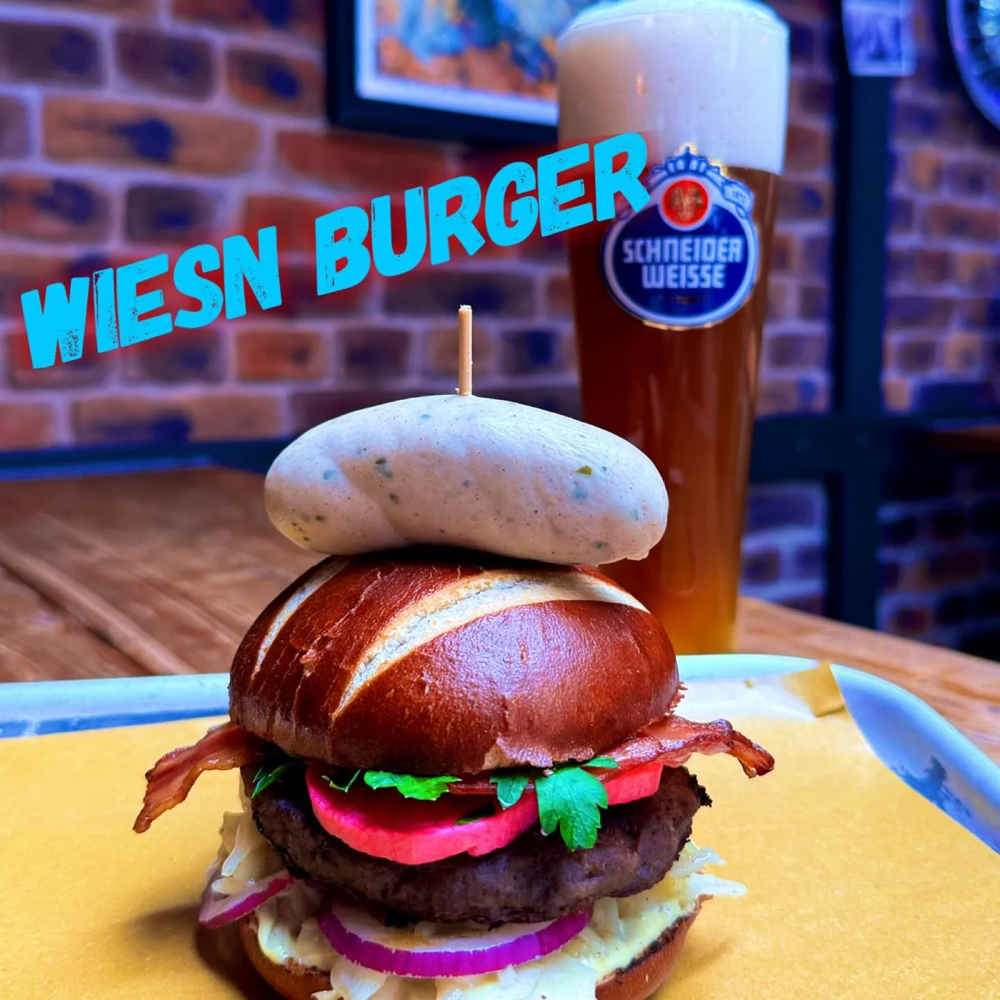 Unser Wiesn Burger ist der Monats-Burger von Oktober!😋