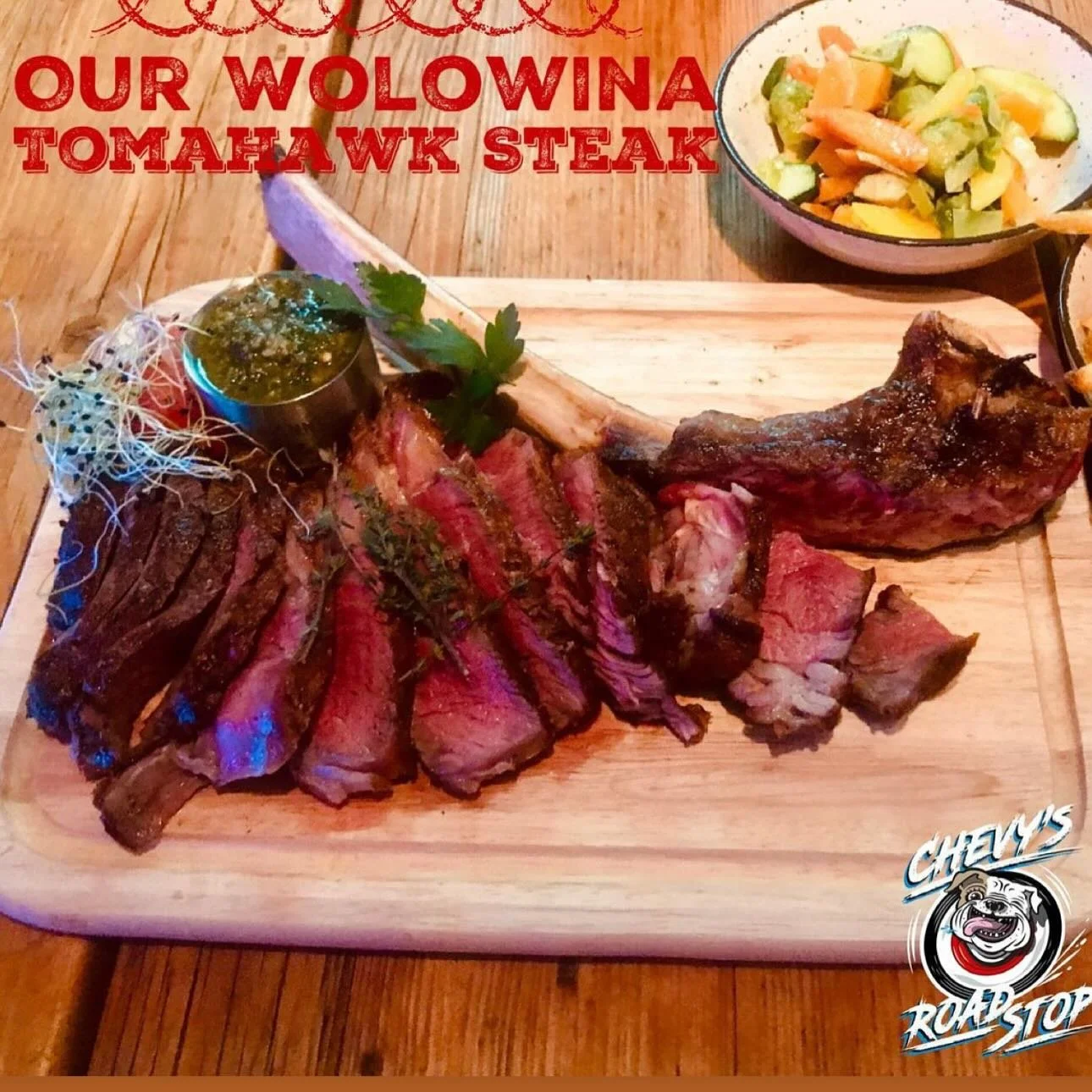 Wieder auf unserer Winterspeisekarte! 1kg Tomahawk Steak vom Wolowina Rind! Achtung nur auf Vorbestellung ein Tag vorher🥩🔥