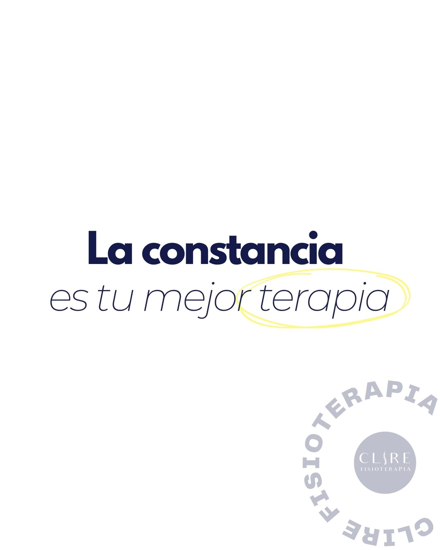 ✨ La constancia es tu mejor terapia ✨

&hellip;Y tu mejor tratamiento est&aacute; en Clire Fisioterapia 📍👋🏻

Ven a conocernos 👋🏻
📍Ofrecemos los mejores tratamientos fisioterap&eacute;uticos, especializados directamente en el movimiento y desarr