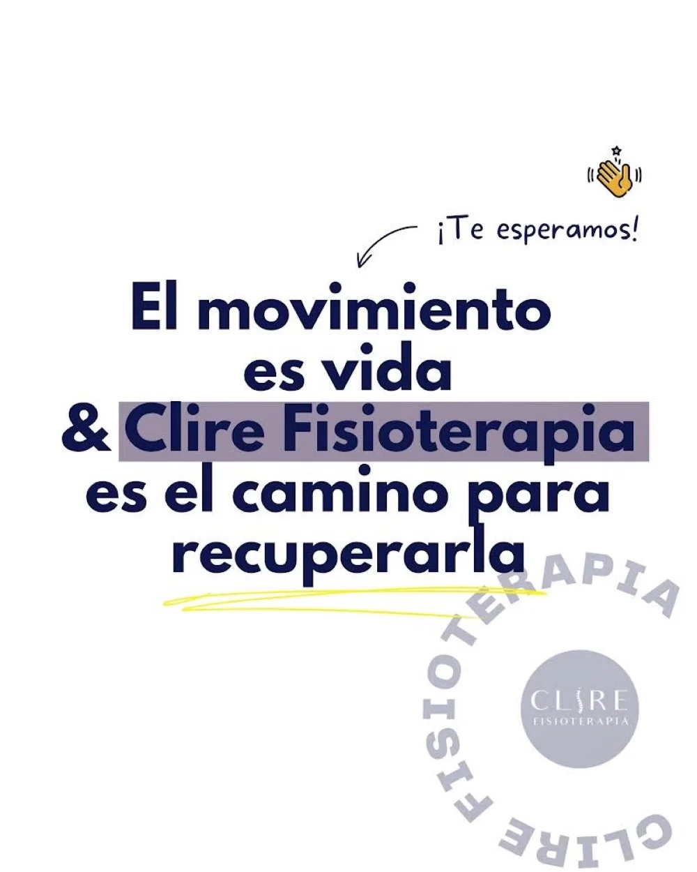 ✨ &iexcl;Queremos ser tu cl&iacute;nica de fisioterapia, cuidando de ti en cada paso hacia tu recuperaci&oacute;n! ✨

Recuerda 💡
✔️ La fisioterapia es beneficiosa en muchas patolog&iacute;a musculoesquel&eacute;ticas y te ayuda a mantener un cuerpo 