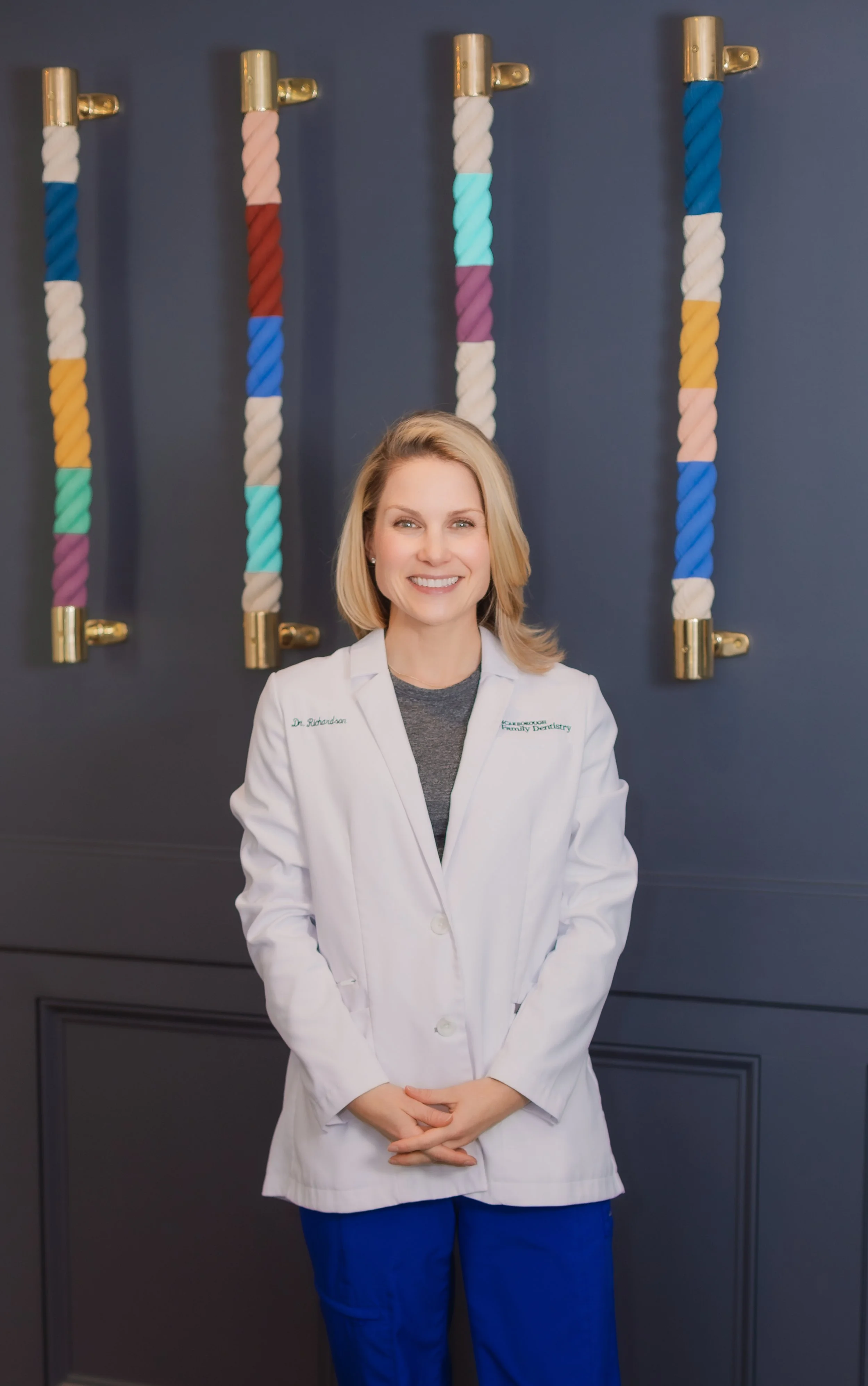Dr. Kristian Richardson, dentist at Scarborough Family Dentistry, in the practice office