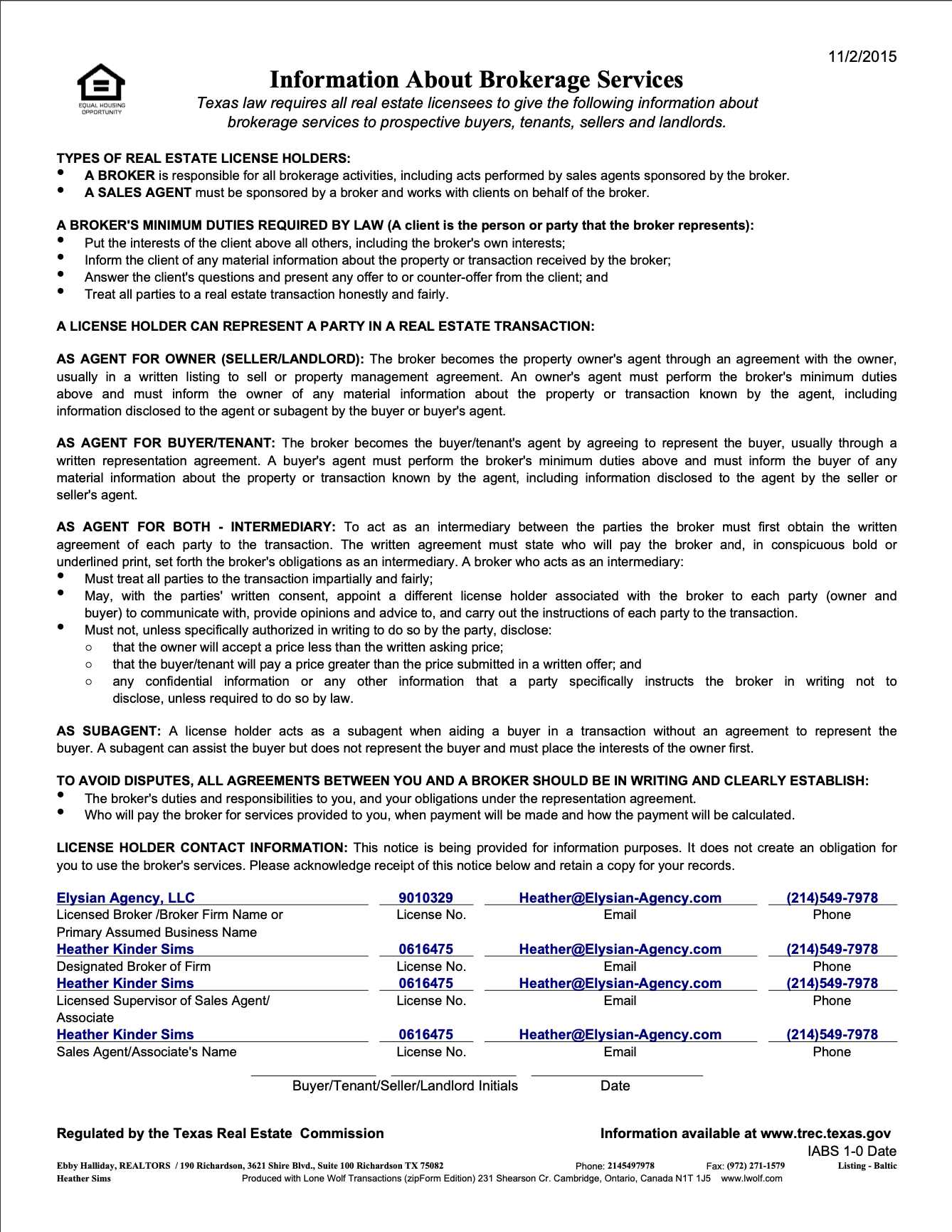 TheElysianAgency-TXBrokerageDisclaimer