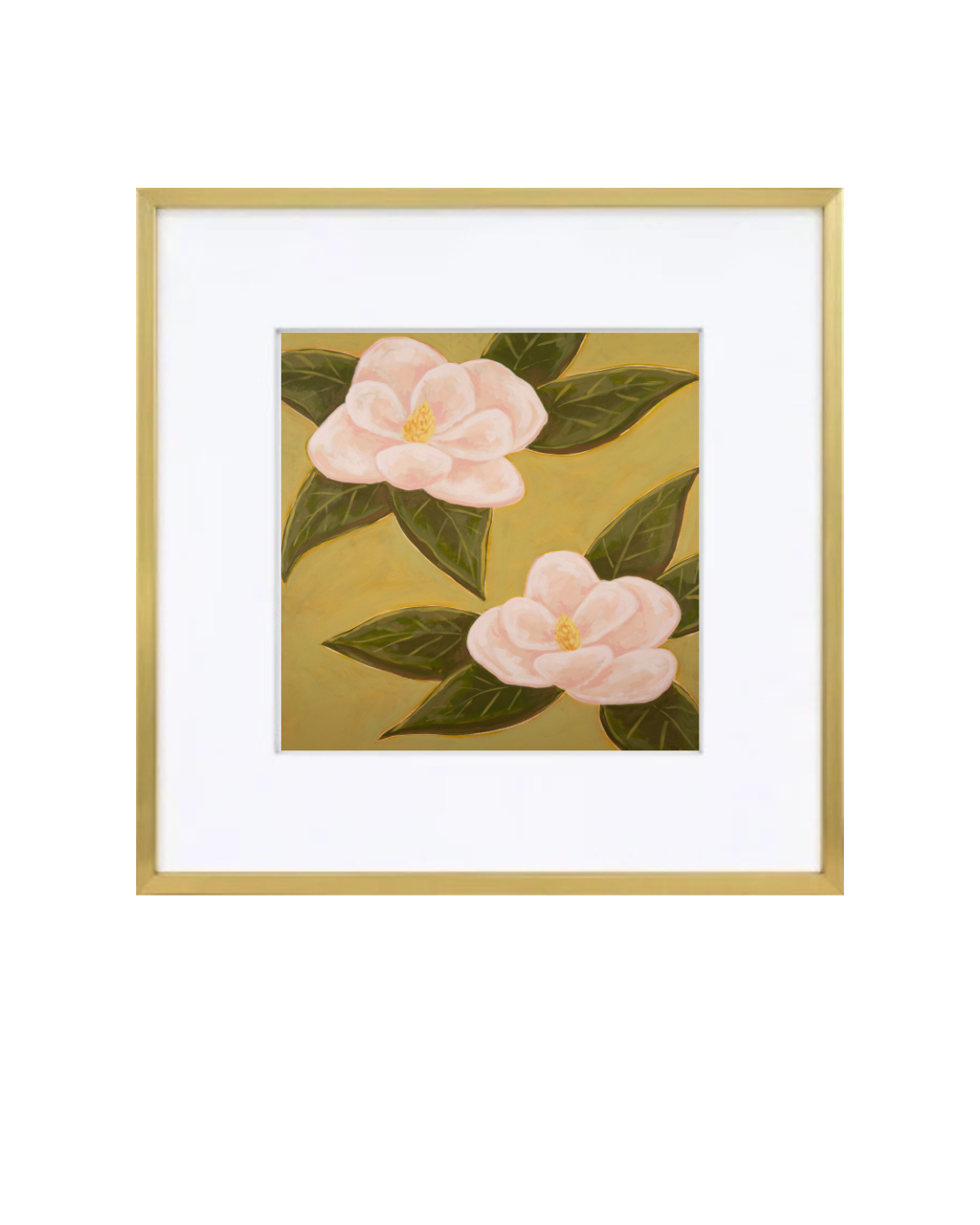 Magnolia Blossom, Green- Print