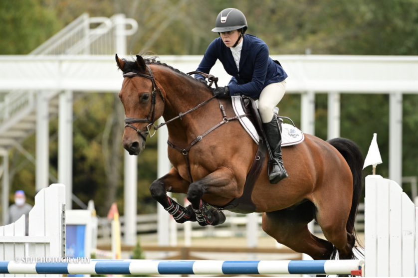 Alexandra Hird and Adare Ya To Put on the Speed to Win $1,000 1.30m Open Jumper Stake, Presented by Voltaire Design