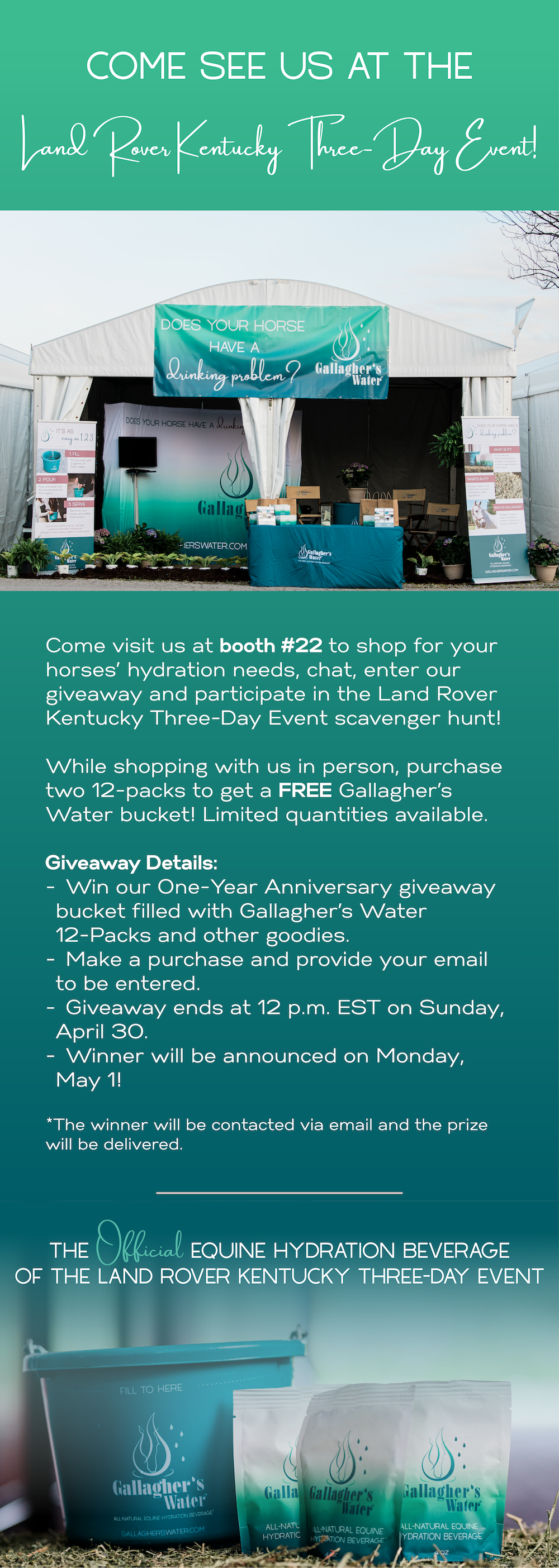Come visit us at the Land Rover Kentucky Three-Day Event!