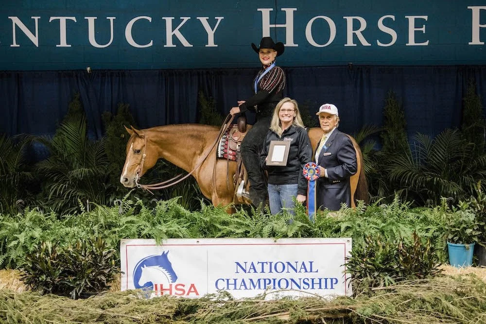 Sarah Eberspacher Earns Back on Track Western High-Point Rider Title at the IHSA 2023 National Championship Horse Show