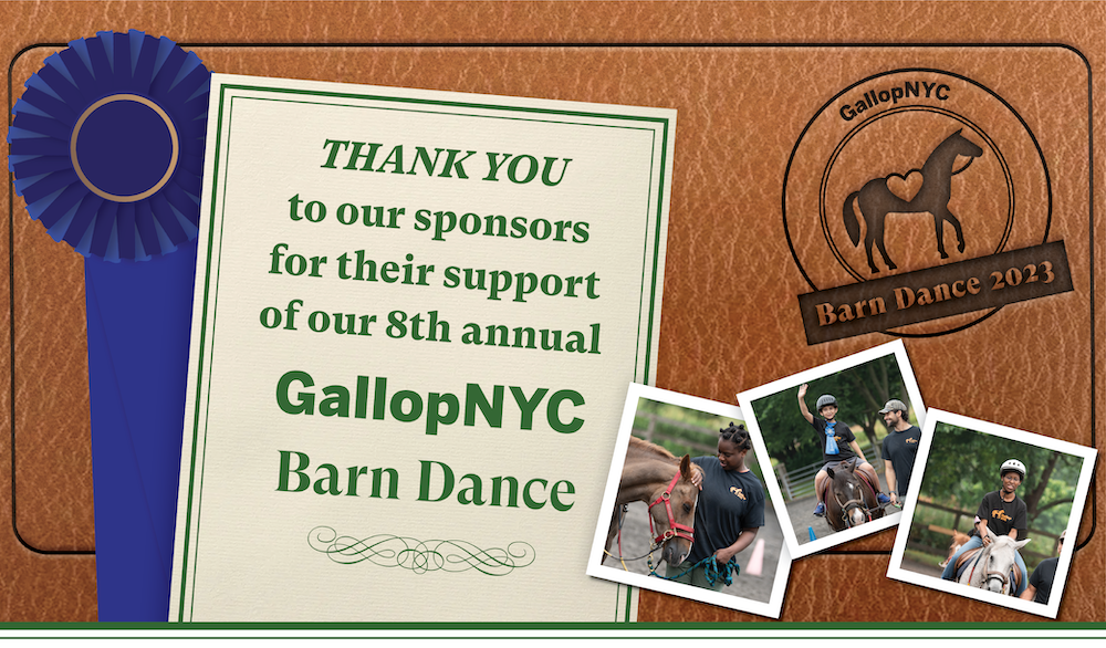 Thank you to all the GallopNYC Barn Dance Sponsors
