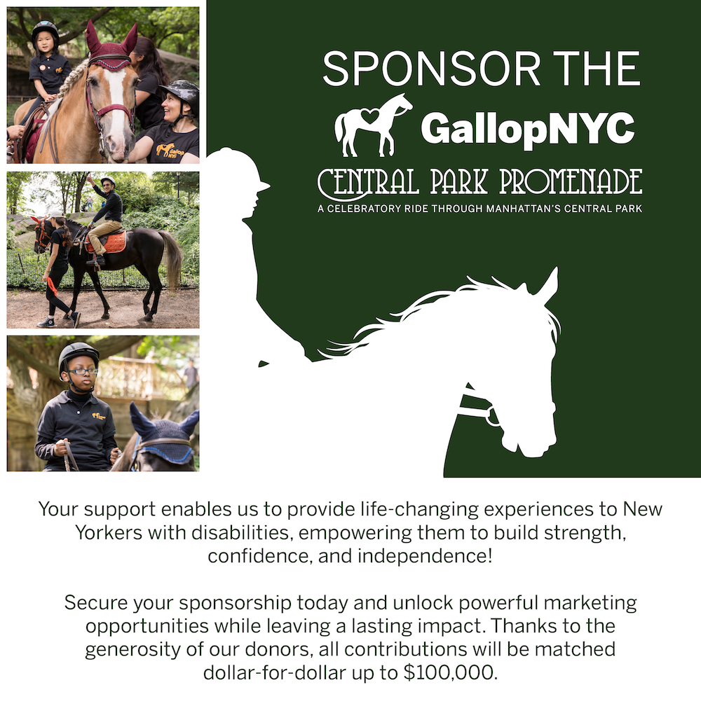 GallopNYC’s 2024 Central Park Promenade - Sponsorship Opportunities