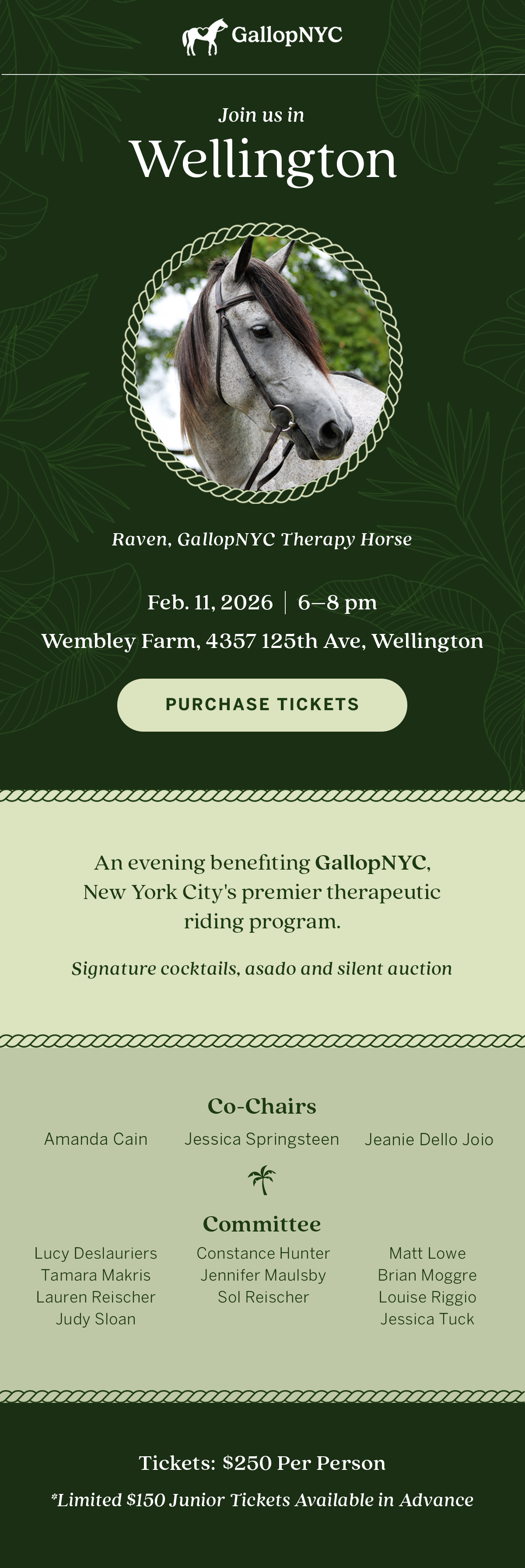 You're Invited to an Evening Benefitting GallopNYC