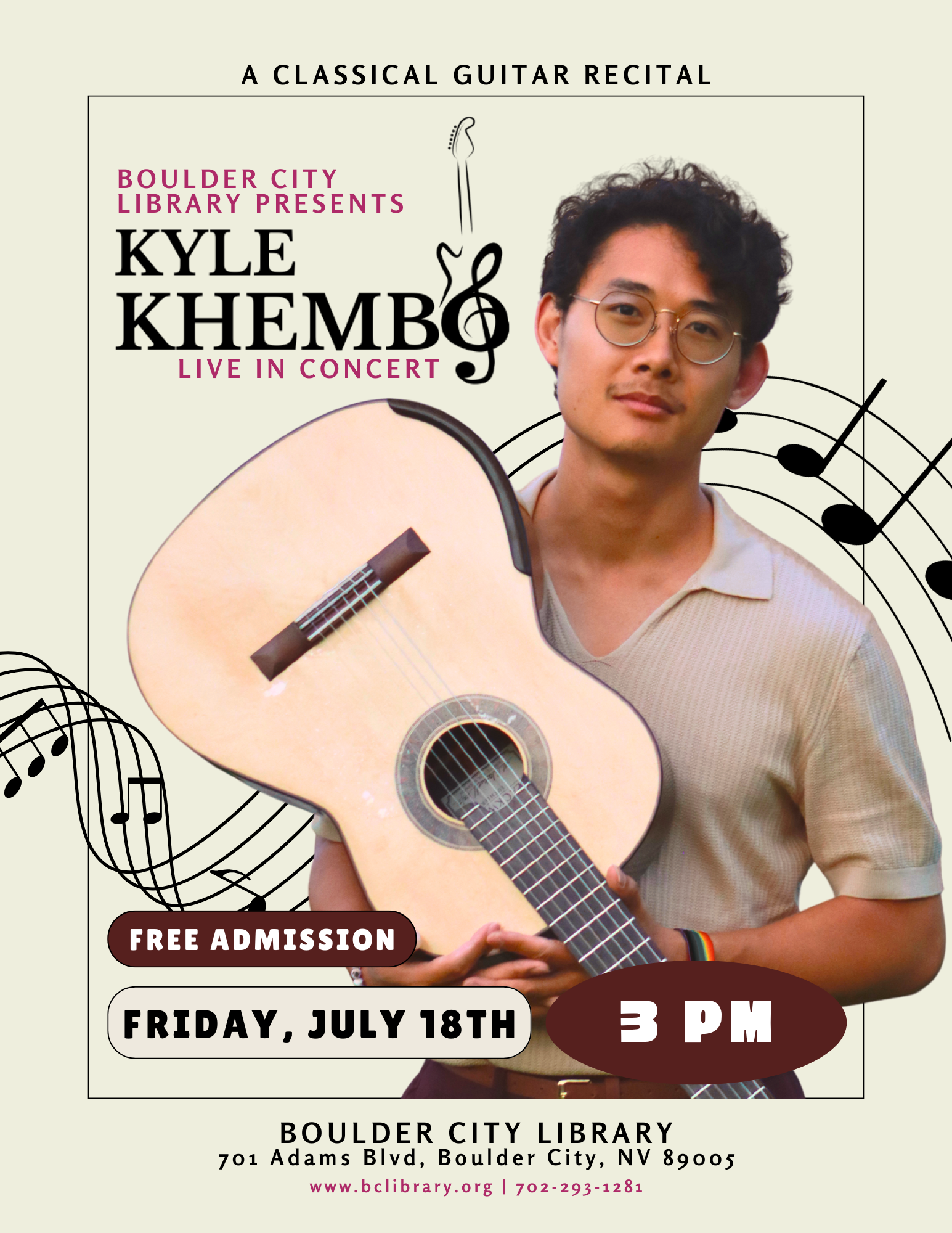 Kyle Khembo Live in Concert – Boulder City Library