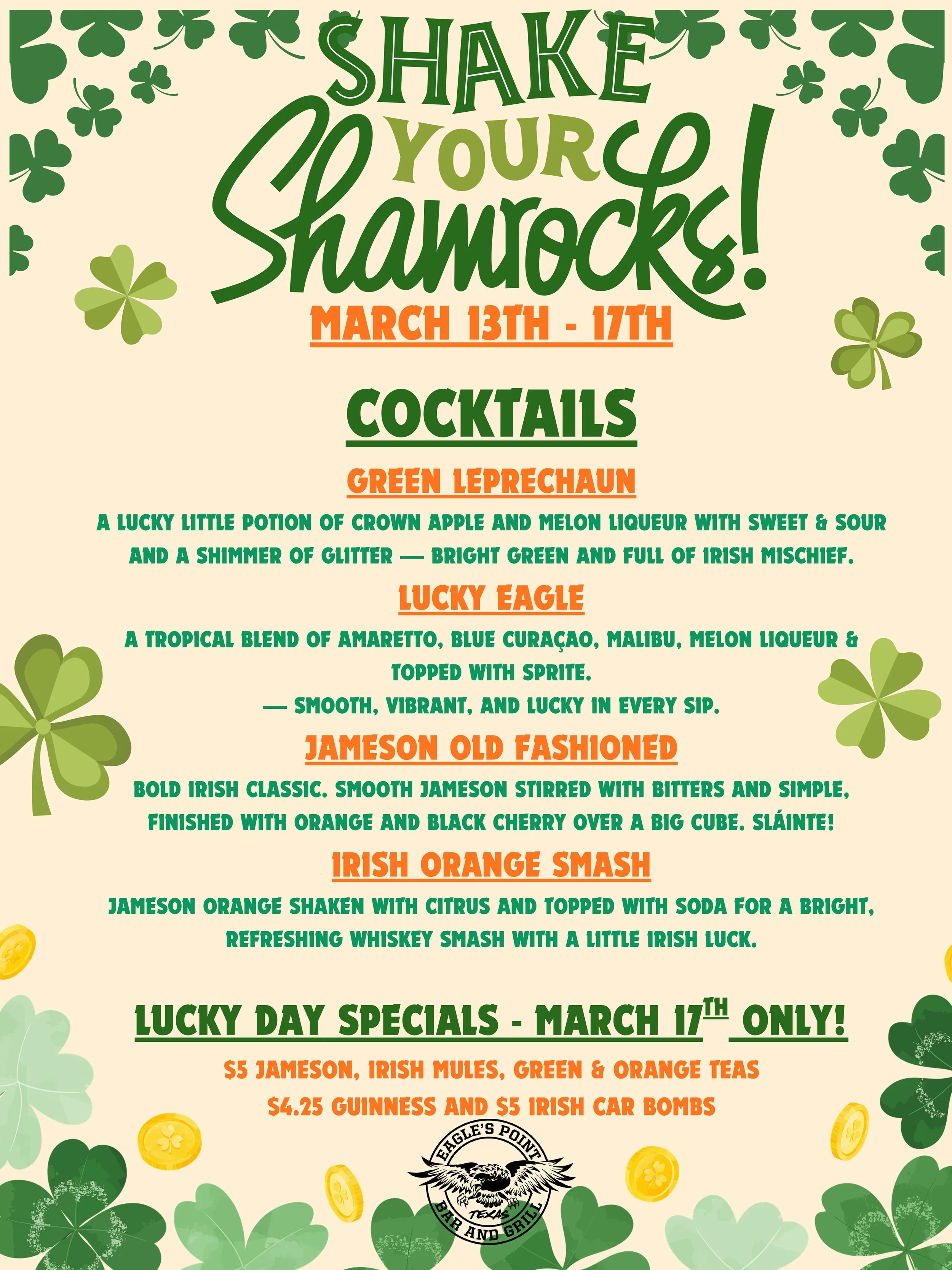 St. Patrick's Day Specials