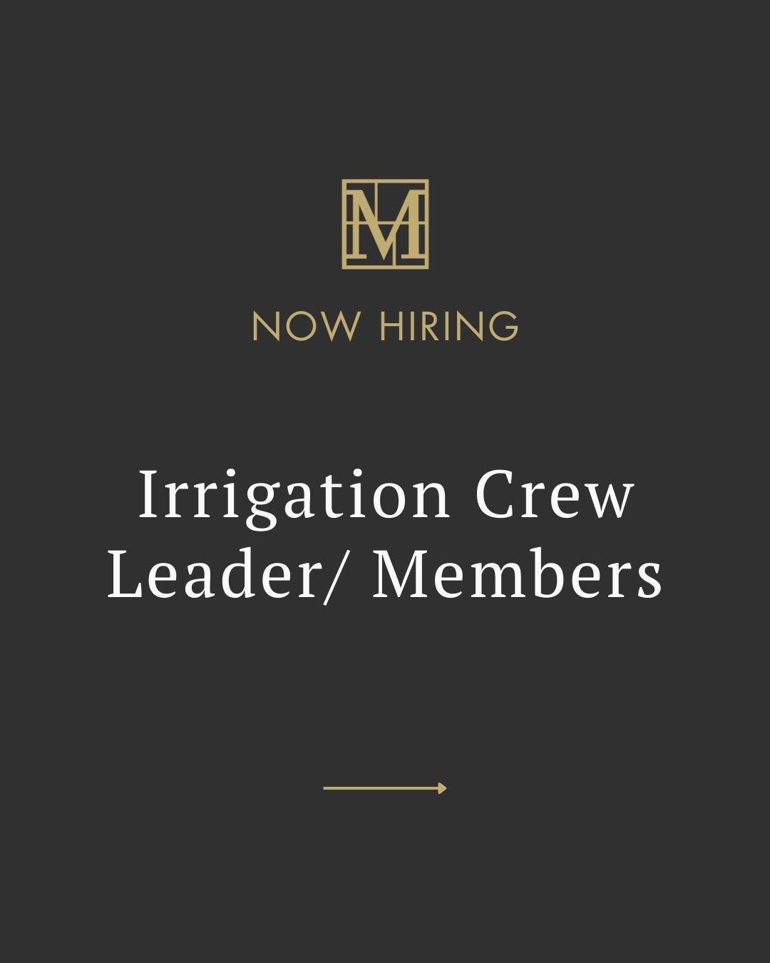 We are currently in search of skilled professionals in the green industry who have proven experience as an Irrigation Crew Leader and Team Members. Join our award-winning team, expand your experience and grow your career at the link in our bio.