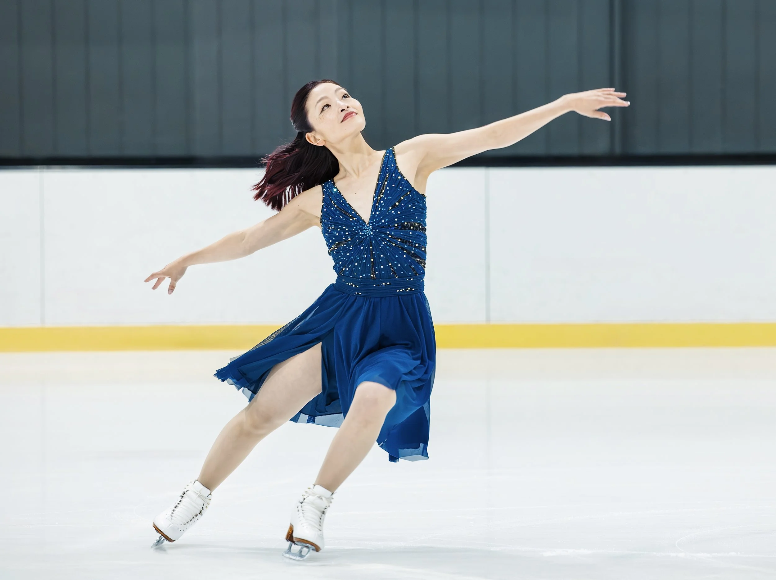 Maia Shibutani skating for a Tampax + Olympics shoot