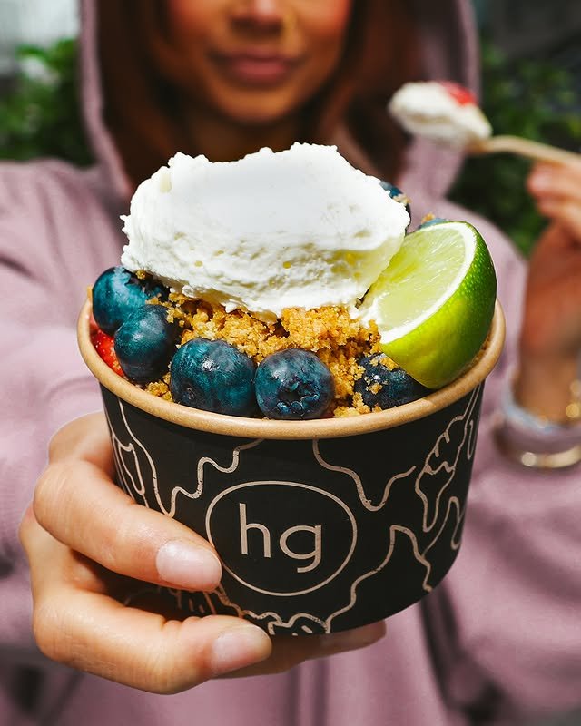 Take your dessert game to the next level with the Key Lime Cheesecake honeybar from @honeygrow. 

Packed with blueberries, strawberries, and key lime cheesecake filling, topped off with house-made whipped cream and a graham cracker crumble. Grab it w