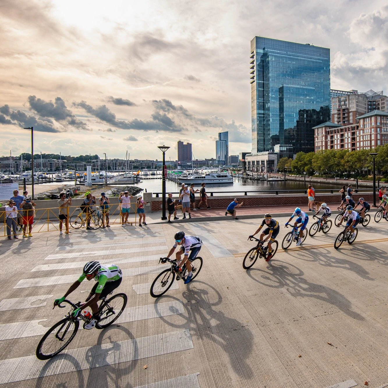 The @marylandcyclingclassic is coming to Harbor Point this weekend! Get ready to experience world-class professional men&rsquo;s and women&rsquo;s racing throughout Baltimore City on a new 17.9-mile course entirely within city limits. 

The fun start
