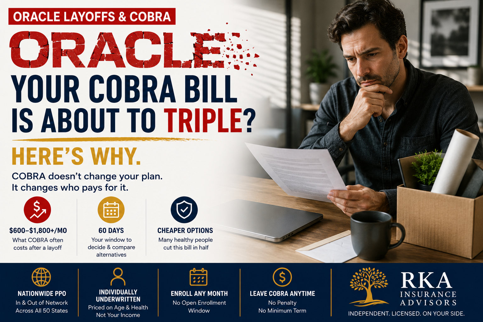 Oracle Layoffs &amp; COBRA: What Your Coverage Will Cost and Cheaper Alternatives