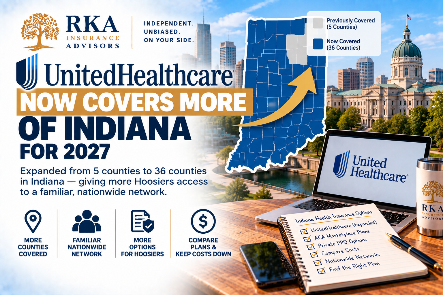 UnitedHealthcare Now Covers More of Indiana for 2027