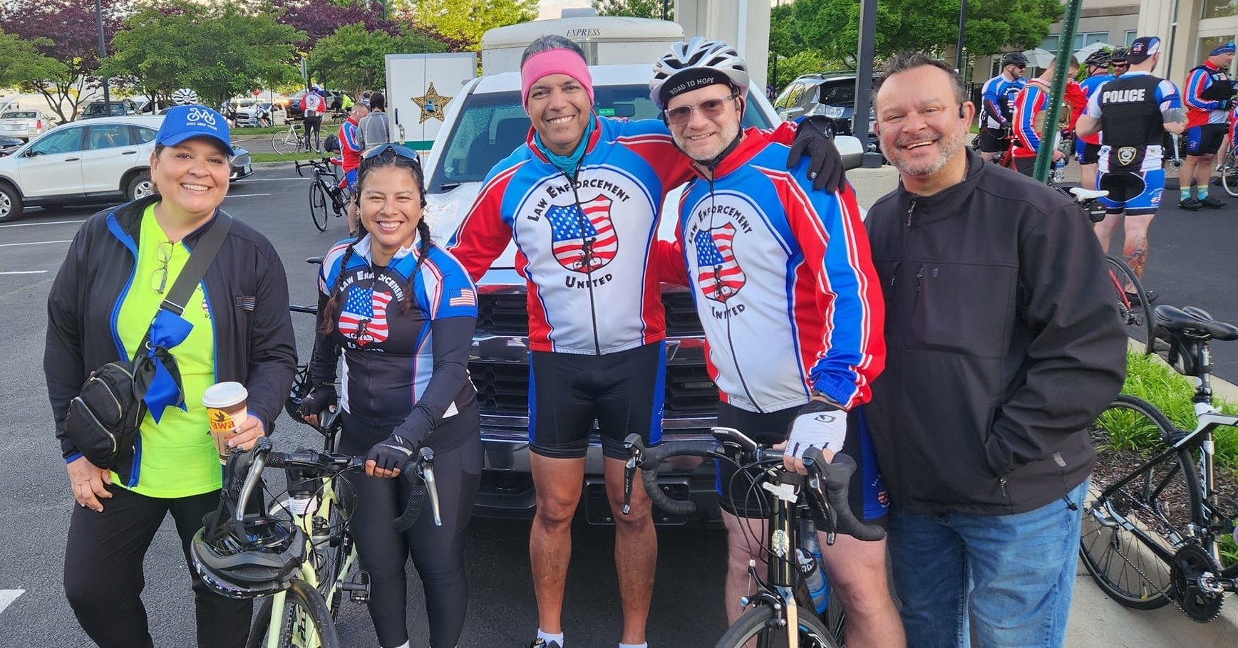 This morning was chilly for the start of the second leg of the 250-mile #RoadToHope bike ride, but #TeamBradenton rose to the occasion! The ride concludes tomorrow, the beginning of Police Week, in Washington, D.C. 🚴&zwj;♀️🚴&zwj;♂️ #LEU2024  Law En
