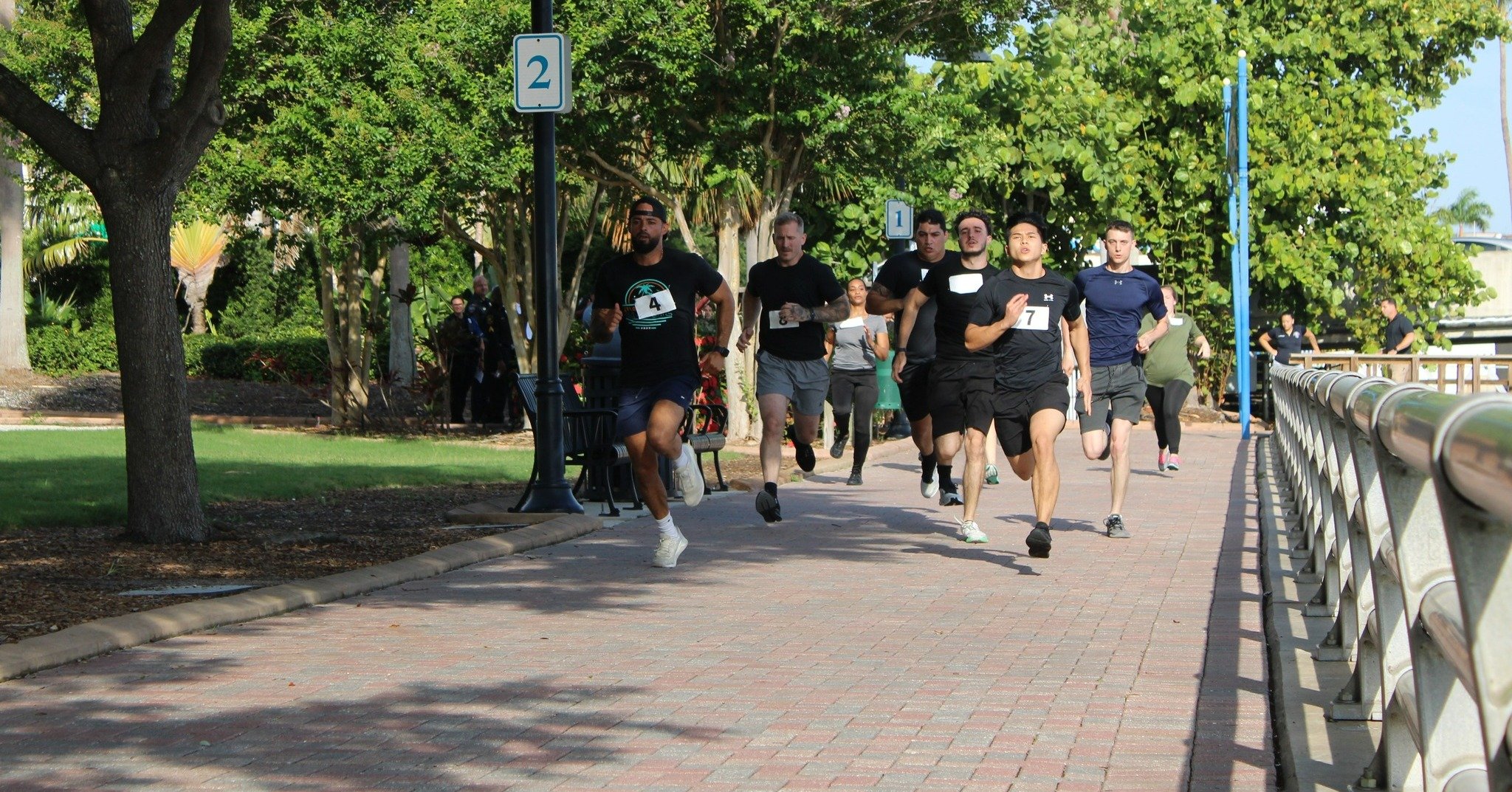 💪💪 OUTSTANDING JOB by the 18 men and women who took BPD's Sponsored Recruit Physical Agility Test (PAT) this morning! The PAT includes timed sit-ups, push-ups, a 300-meter sprint on the Riverwalk, and a dummy drag. This was the first of several PAT