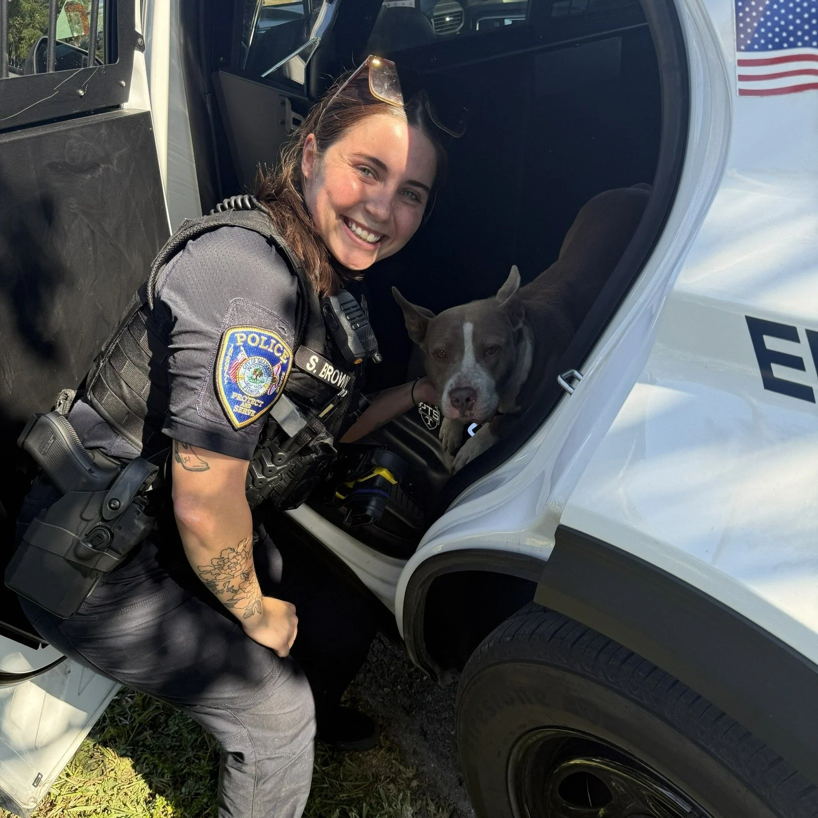 🐾 FOUND PUP! 🐾 Around 11 a.m., Officer Brown located this cutiepie in the 800 block of 25th St E. The dog's owner couldn't be located, so Officer Brown escorted her to Bishop Animal Shelter, located at 5718 21st Ave W.
