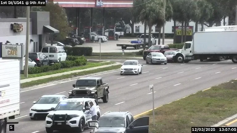 UPDATE (2:35 p.m.) - Lanes have reopened. Please drive safely, everyone!
UPDATE (2:10 p.m.) - Two middle lanes are open northbound; however, there are multiple crashes in the area. Please drive with caution. Officers remain on scene. No injuries repo