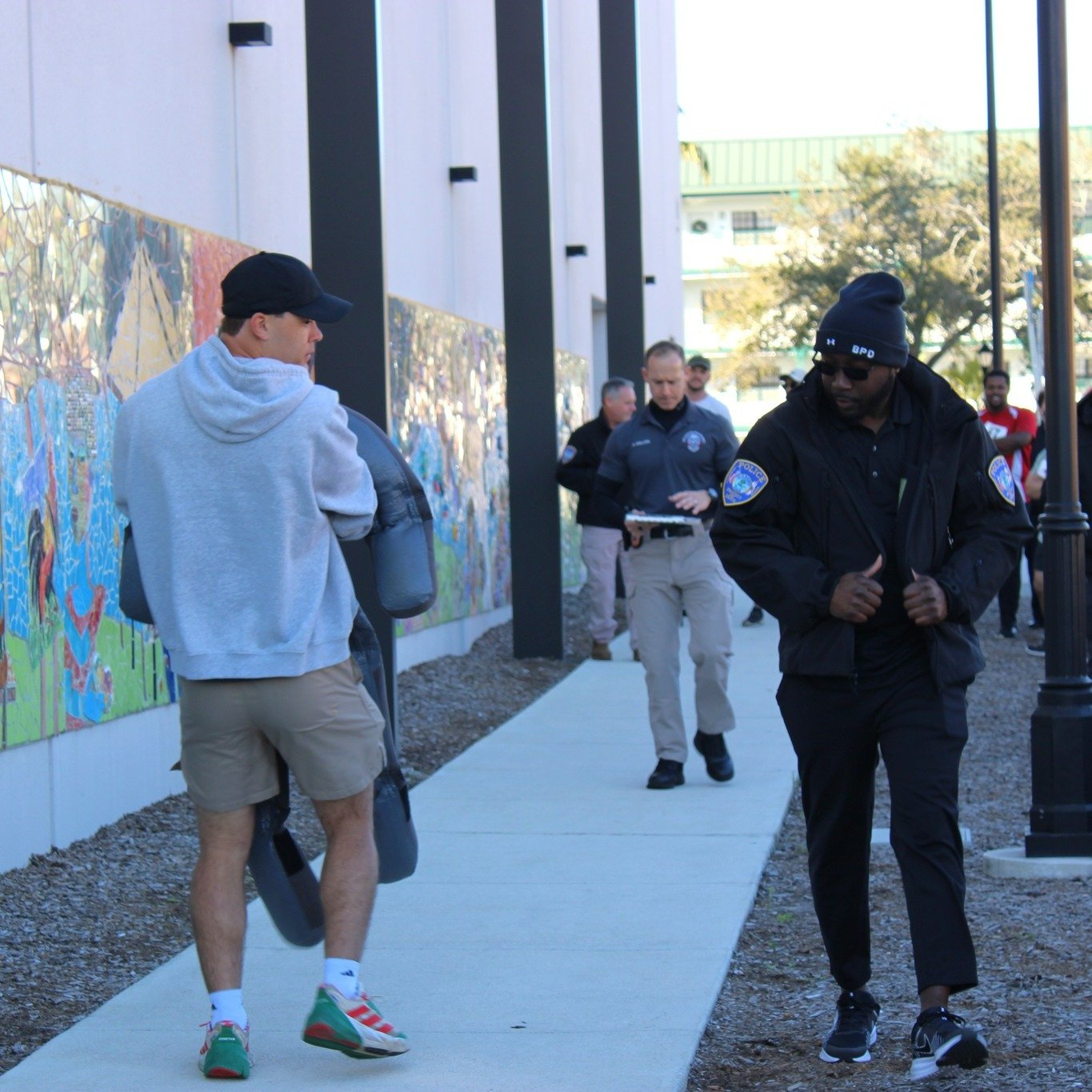 💪💪 Wednesday morning, 21 men and women braved the cold to participate in BPD's Sponsored Recruit Physical Agility Test (PAT) - the first step toward earning a scholarship to the law enforcement academy. The PAT includes timed sit-ups, push-ups, a 3