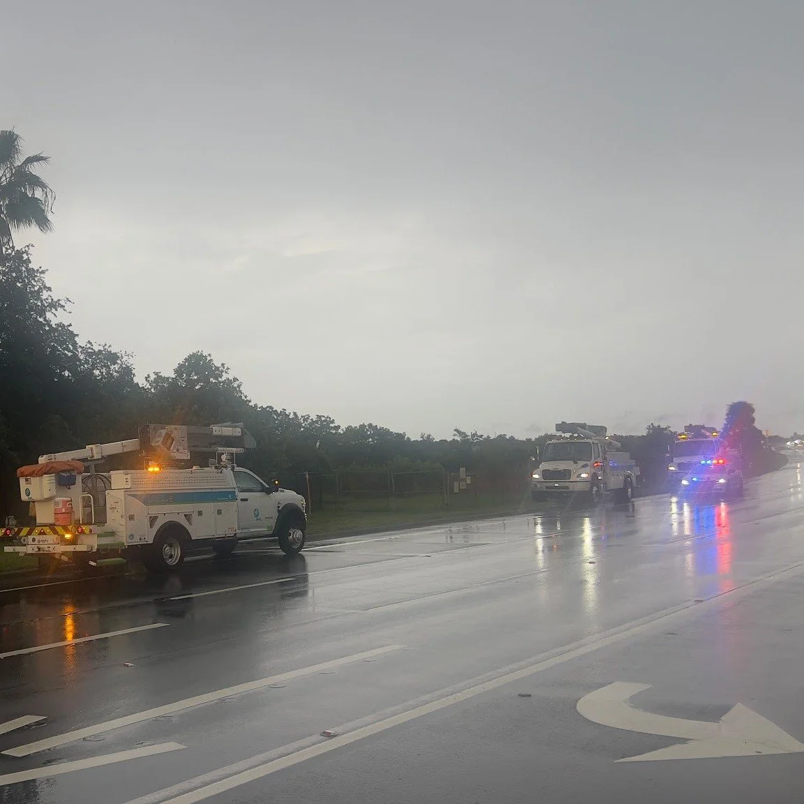 An FPL substation on Manatee Ave, just west of the Braden River, took a hit from ⚡ during this evening's storm. FPL is on scene and working to restore power to customers.