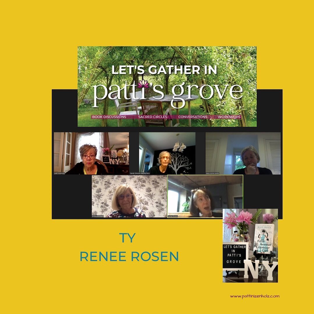 Such a FUN convo with Author Renee Rosen. TY for visiting the grove &amp; sharing SO much of what goes into writing a novel. When asked of Renee: &quot;Favorite piece of advice&quot;.. her answer was BE Grateful&quot;. That advice was the perfect clo