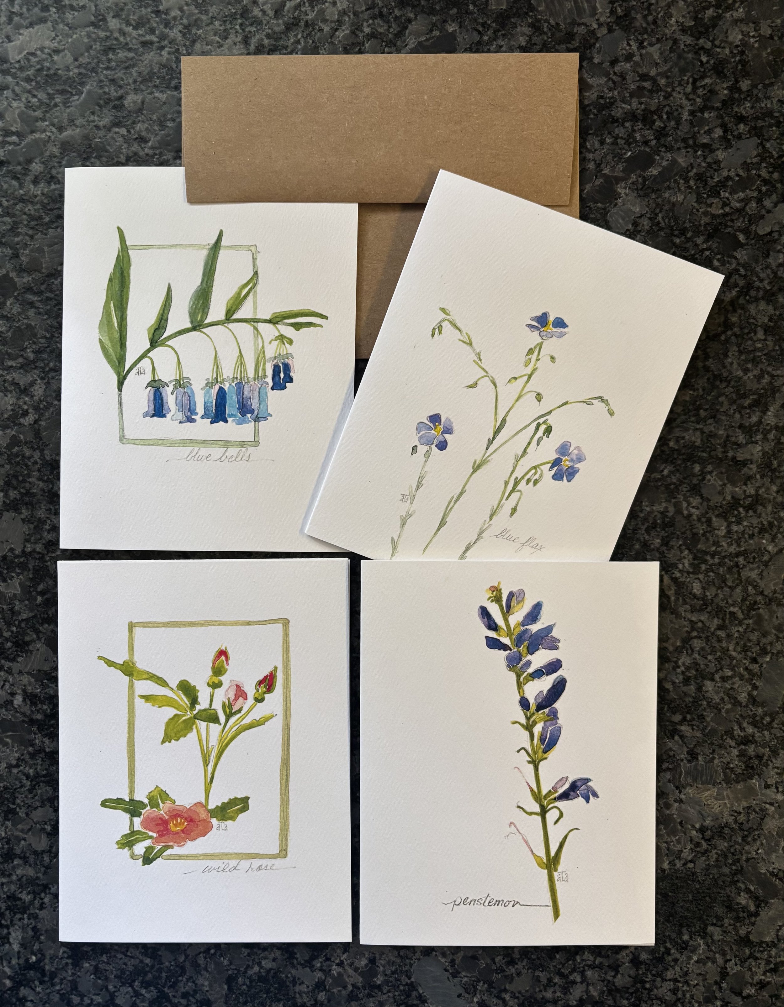 Wildflower Notecards - Set of 4